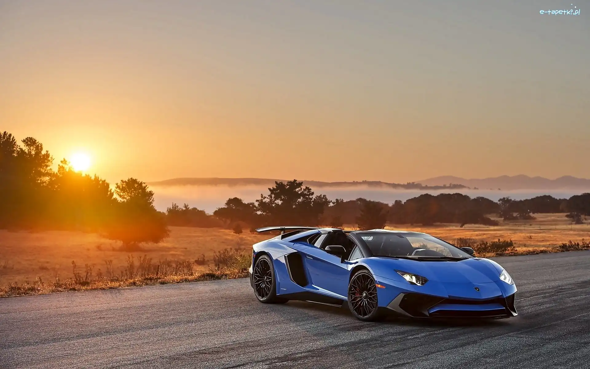 Zachód słońca, LP-750, Lamborghini Aventador