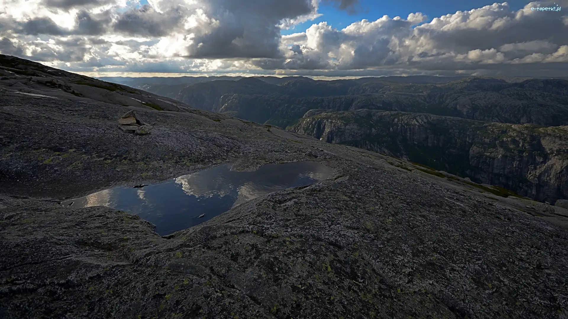 Kjerag, Góry, Fjord, Norwegia, Skały
