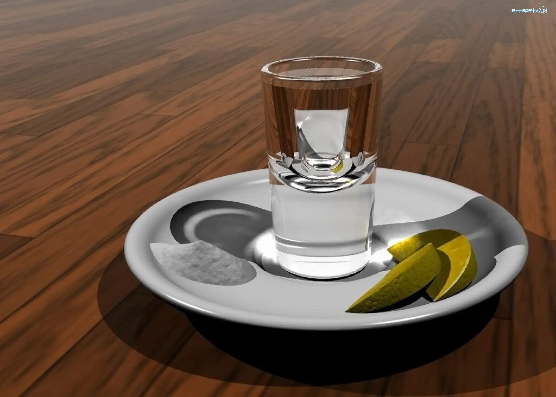 3D, tequila, Wektorowa, cytryna, sól
