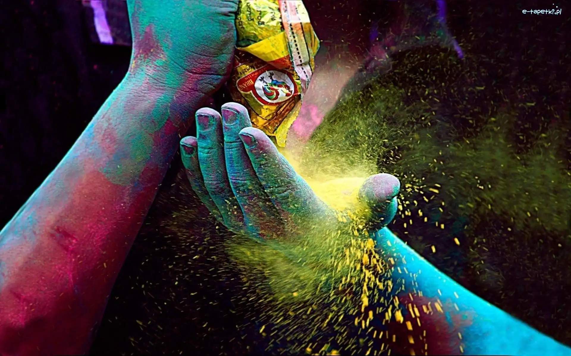 Ręce, Farba, Kolorowa, Bodypainting