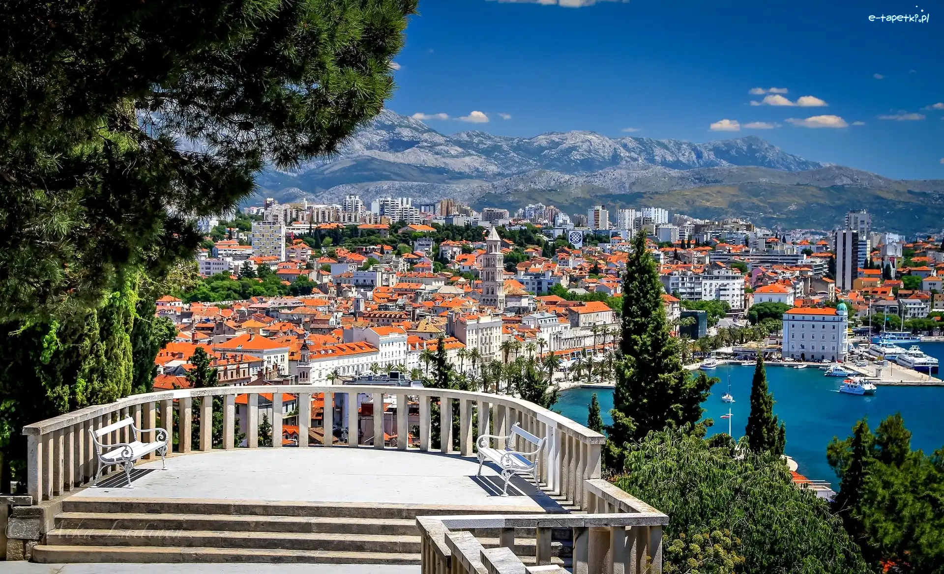 Chorwacja, Wybrzeże, Panorama, Split