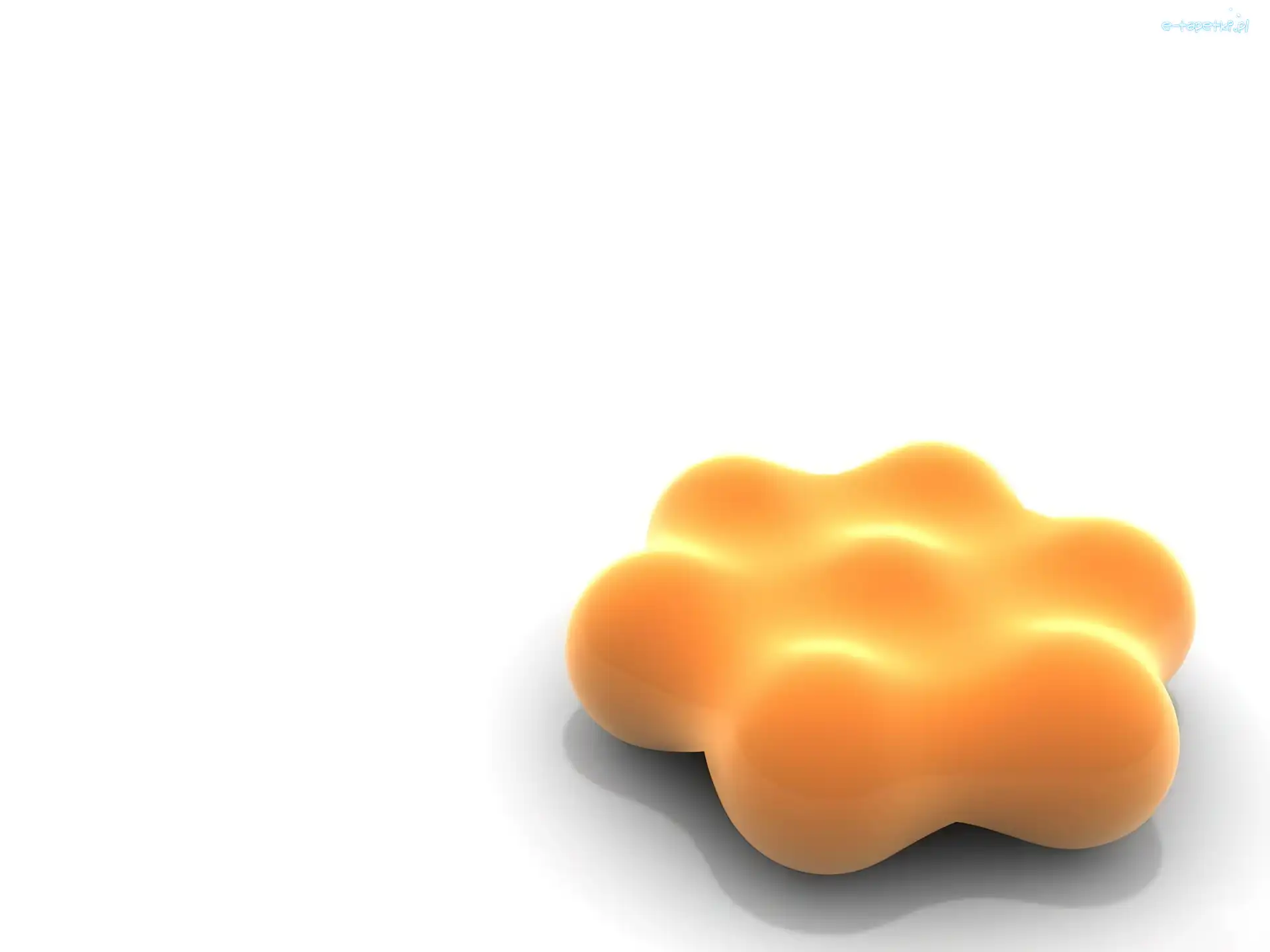Wektorowa, figura, żółta, 3D