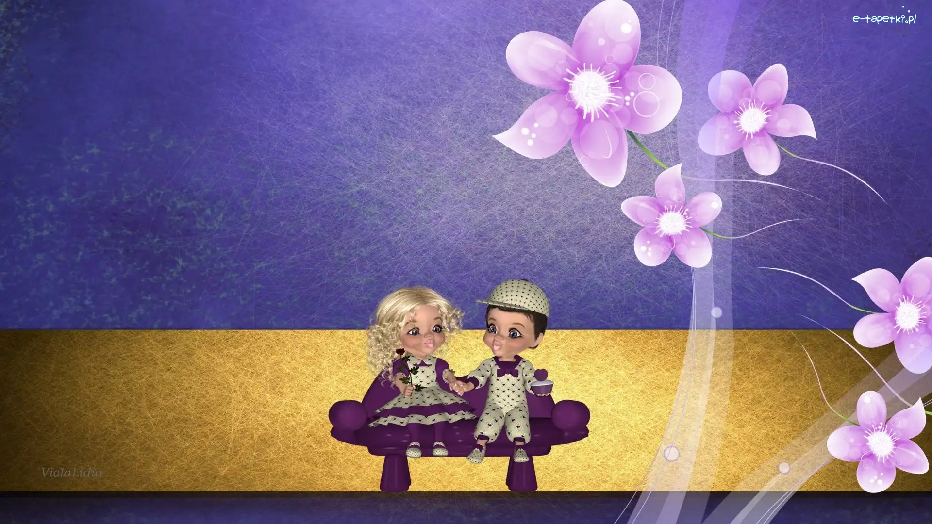 Kwiaty, Laleczki, Grafika