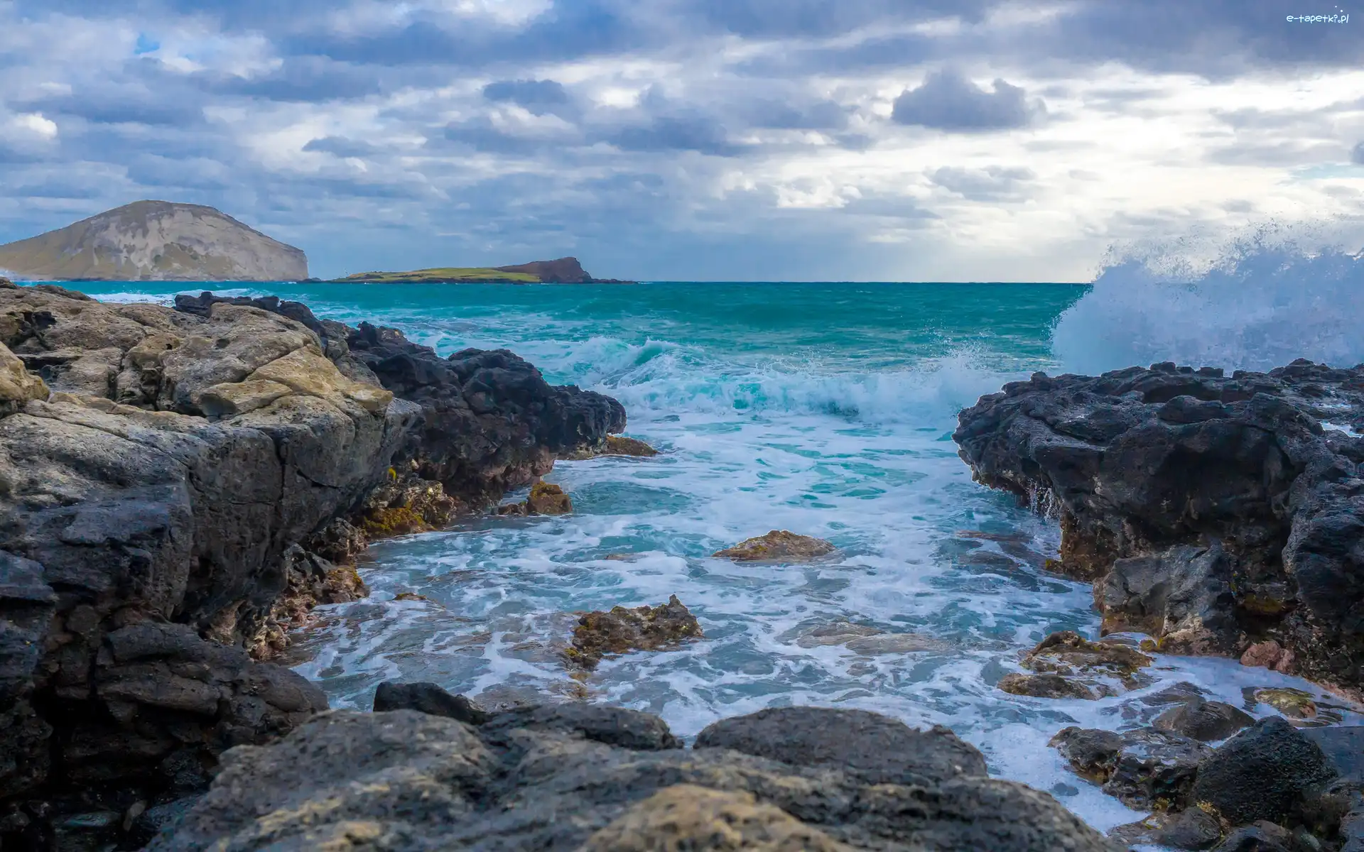 Chmury, Fale, Ocean