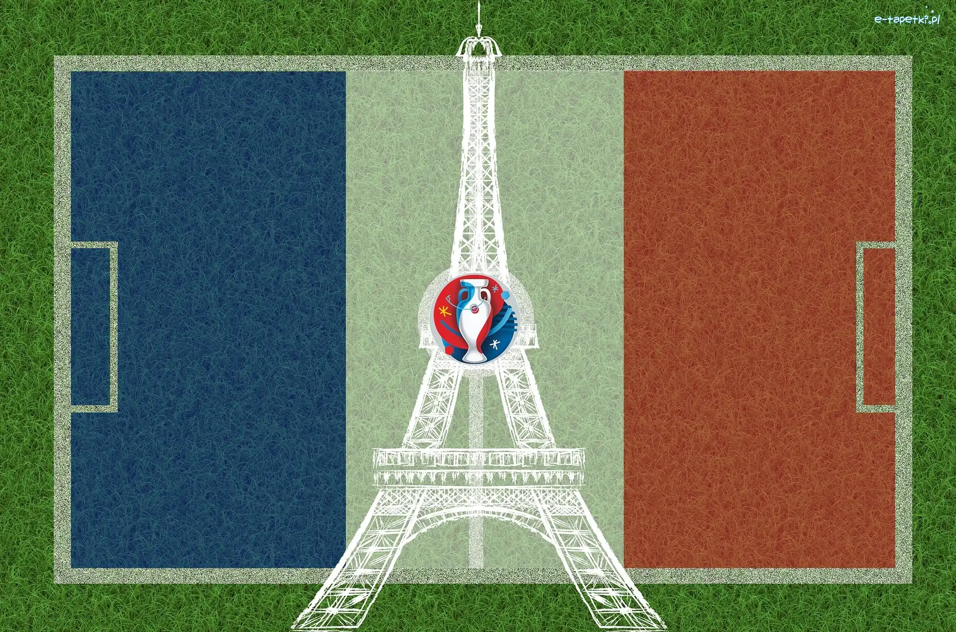 Euro 2016, Wieża, Boisko, Logo, Eiffla