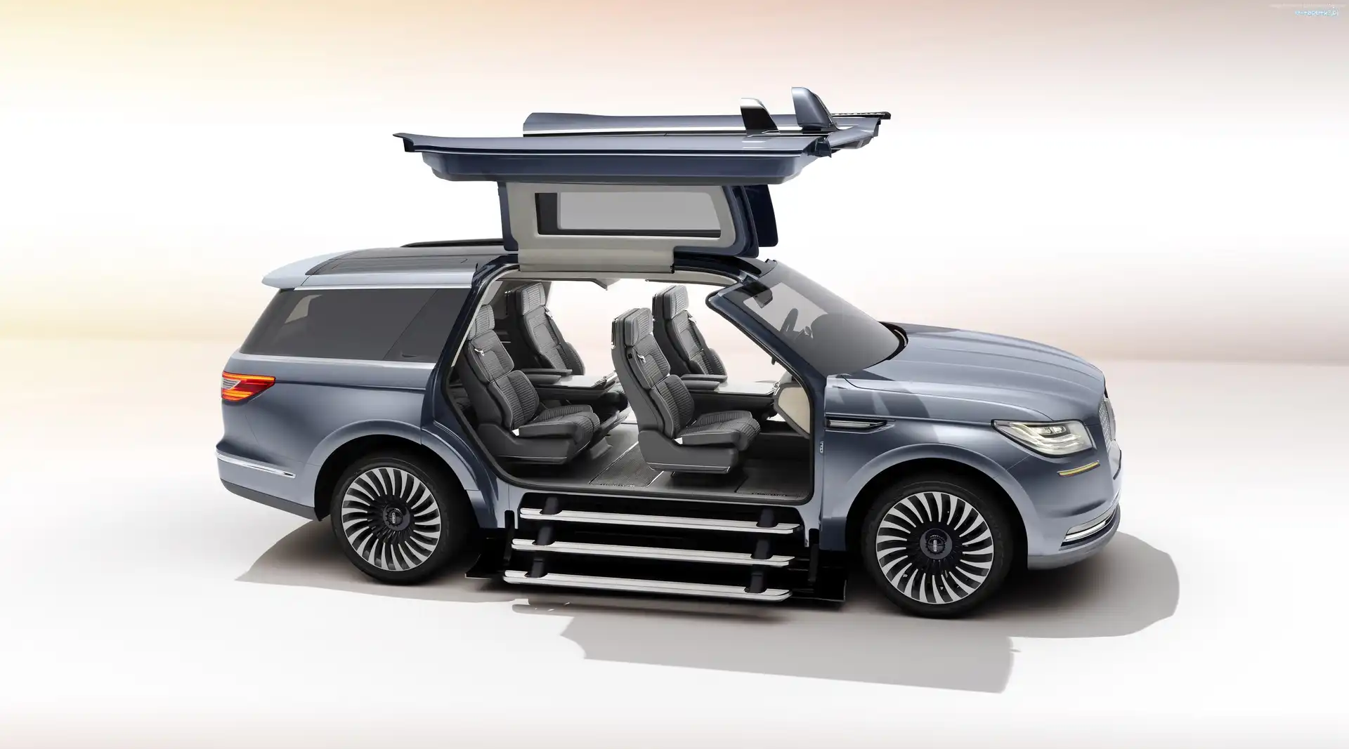 Niebieski, Navigator, Lincoln, 2016