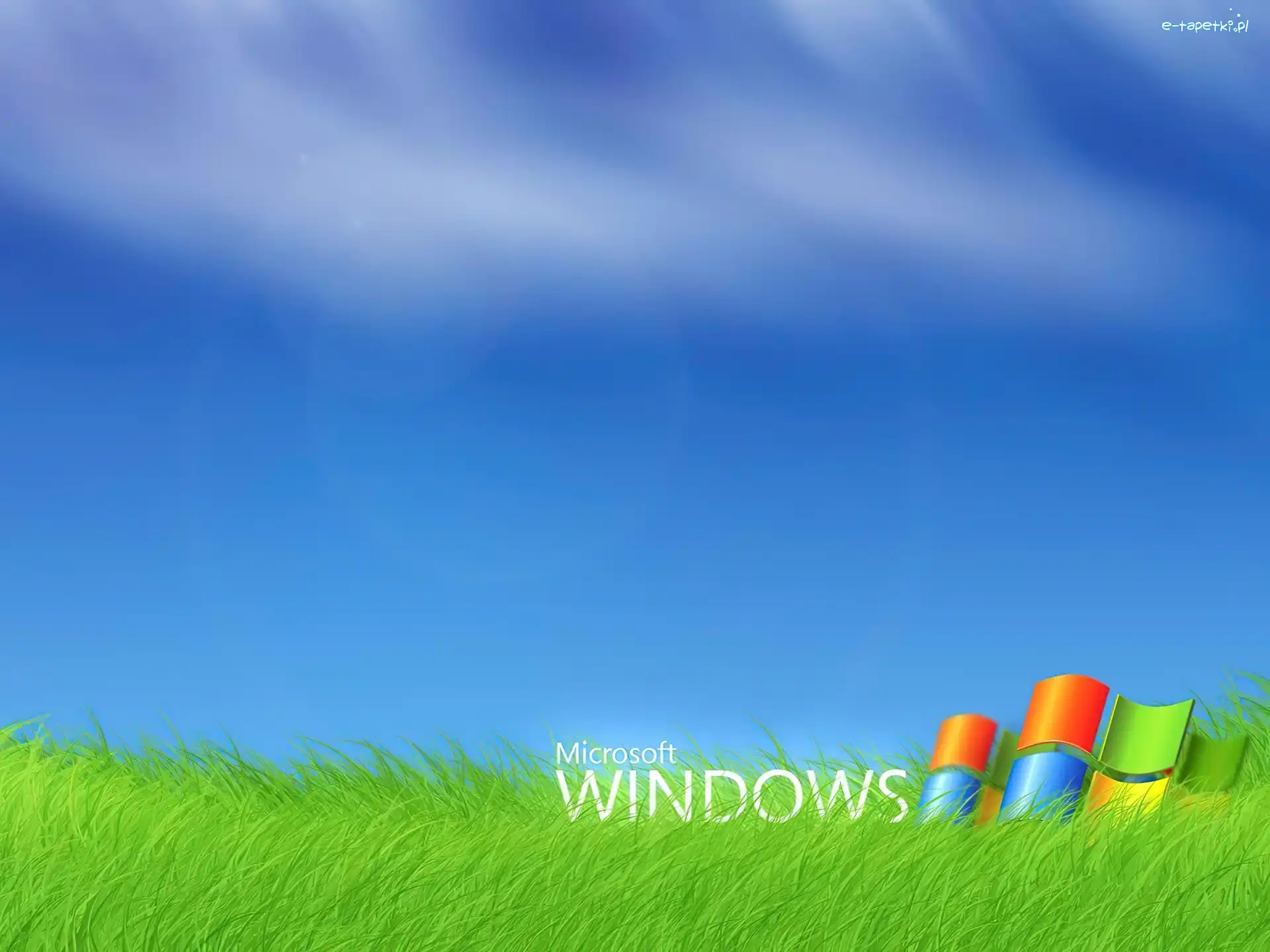 Niebo, Trawa, Windows