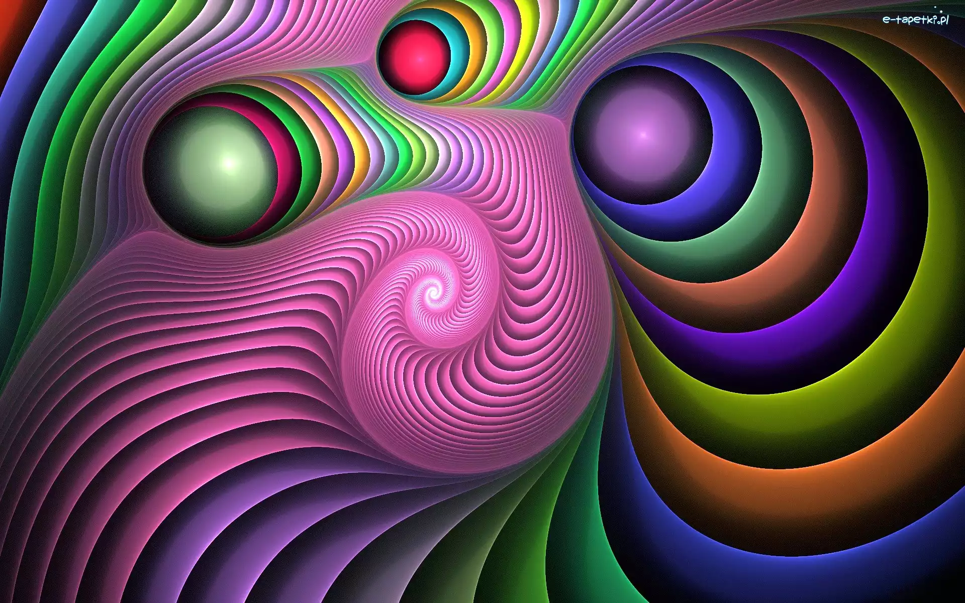 Spirale, Kolorowe, Abstrakcja