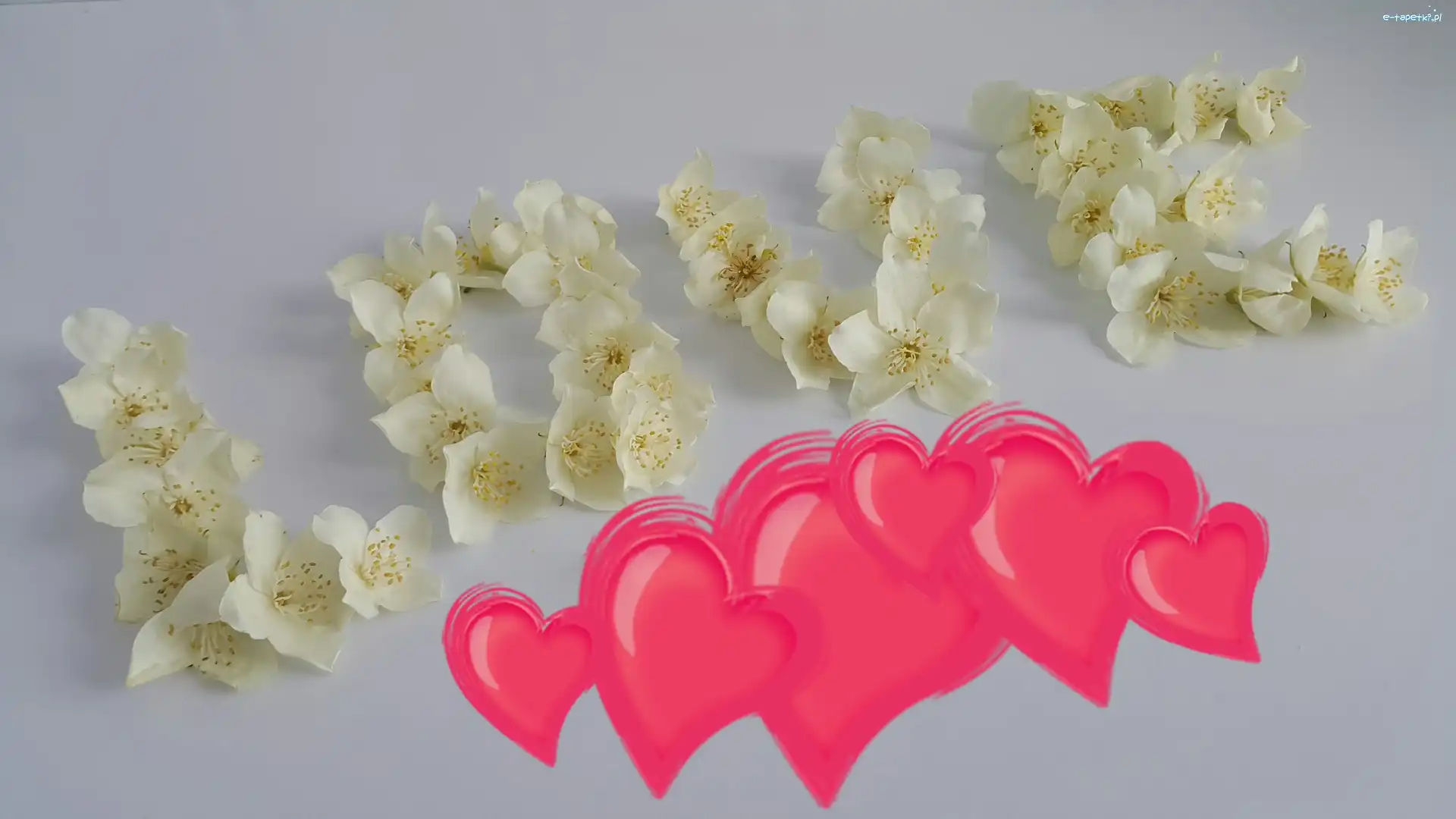 Serca, Love, Kwiaty