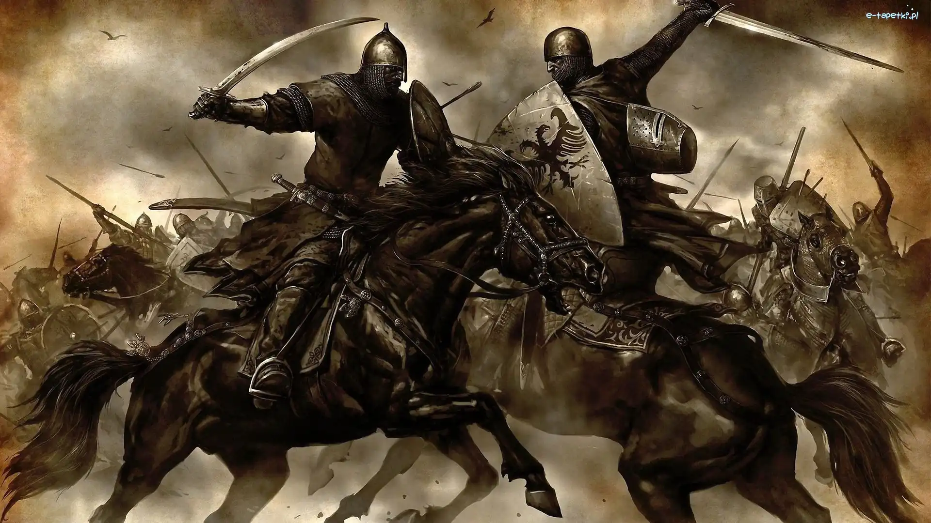 Mount and Blade Warband, Bitwa, Rycerze, Miecze, Konie