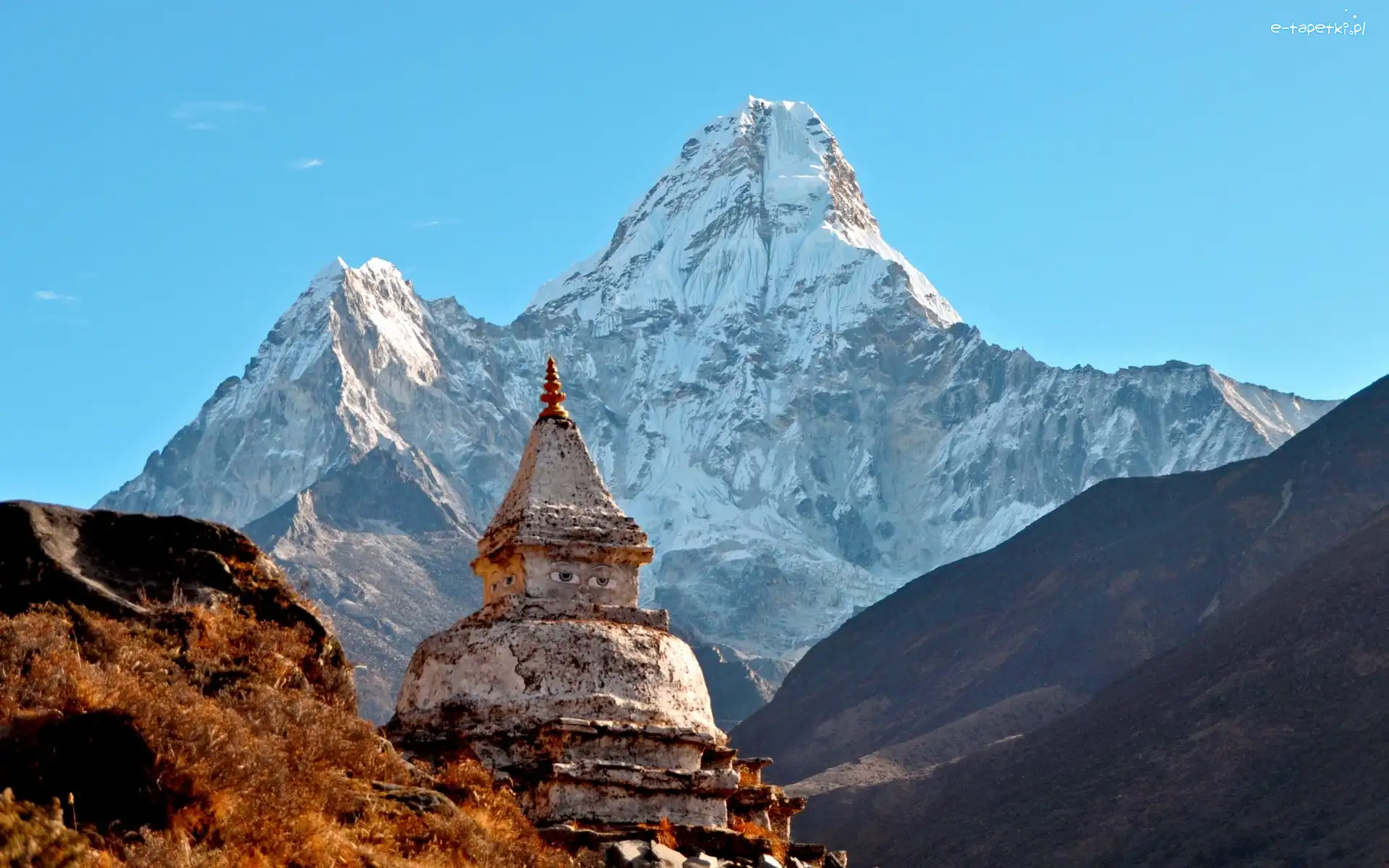 Himalaje, Szczyt, Góry, Świątynia, Ama Dablam