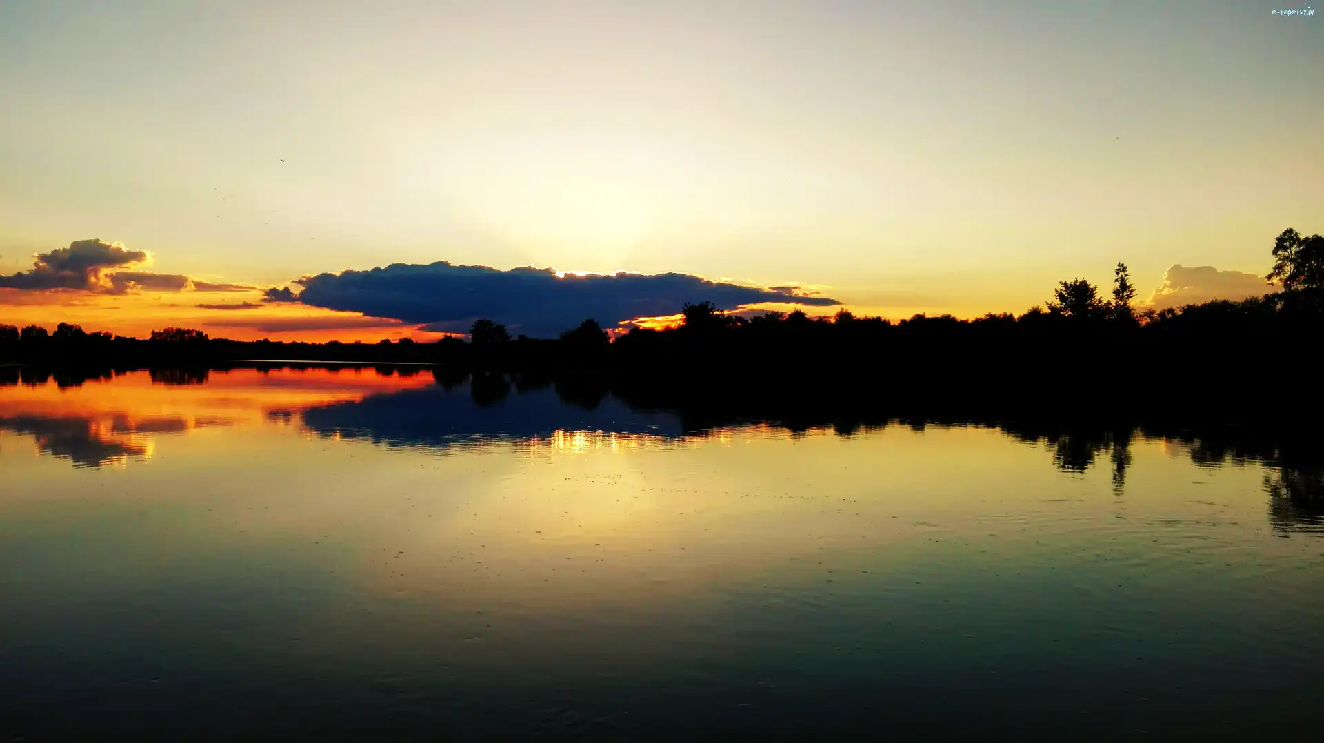 Jezioro, Zachód słońca