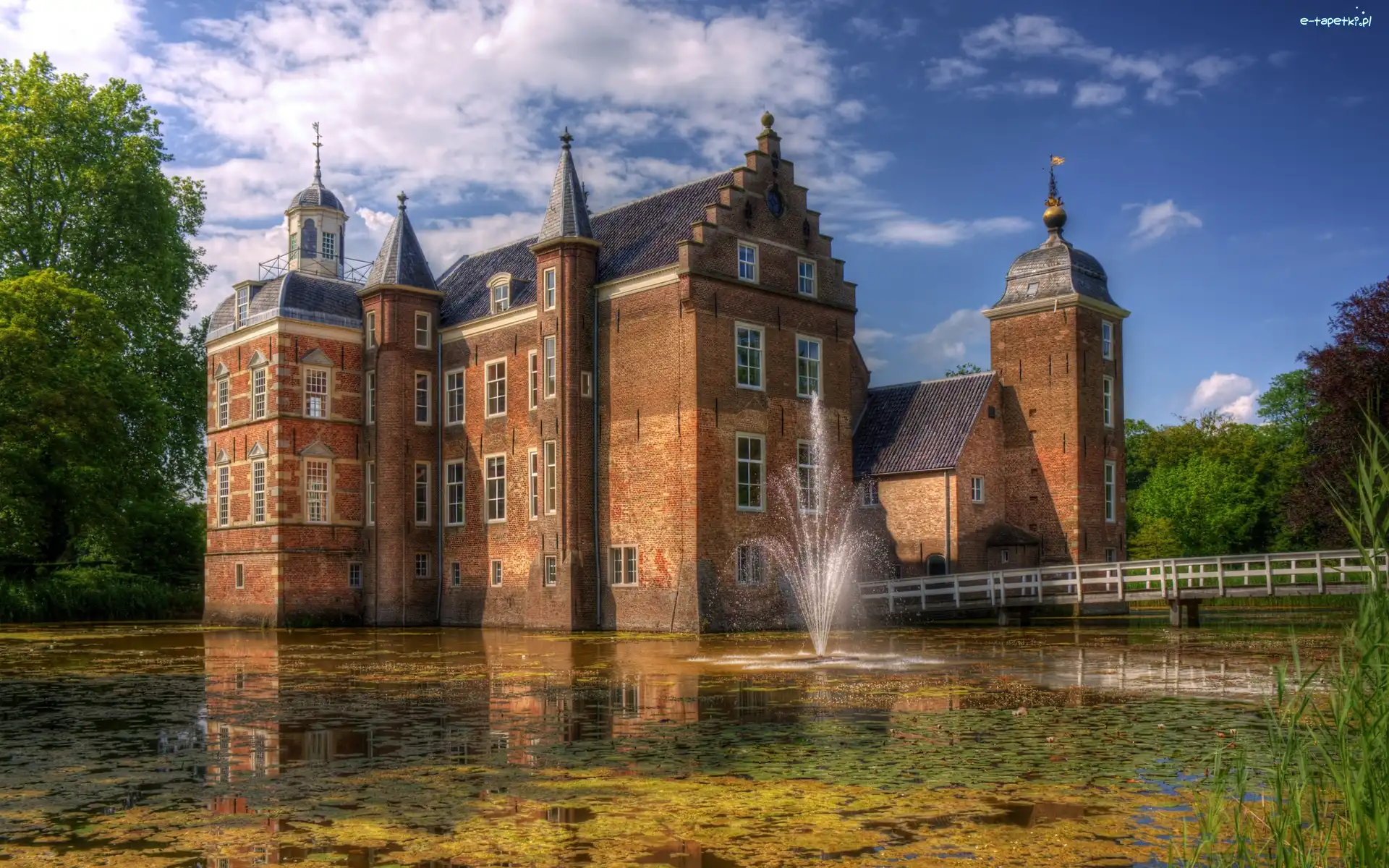 Staw, Prowincja Gelderland, Holandia, Fontanna, Gmina Berkelland, Zamek Ruurlo