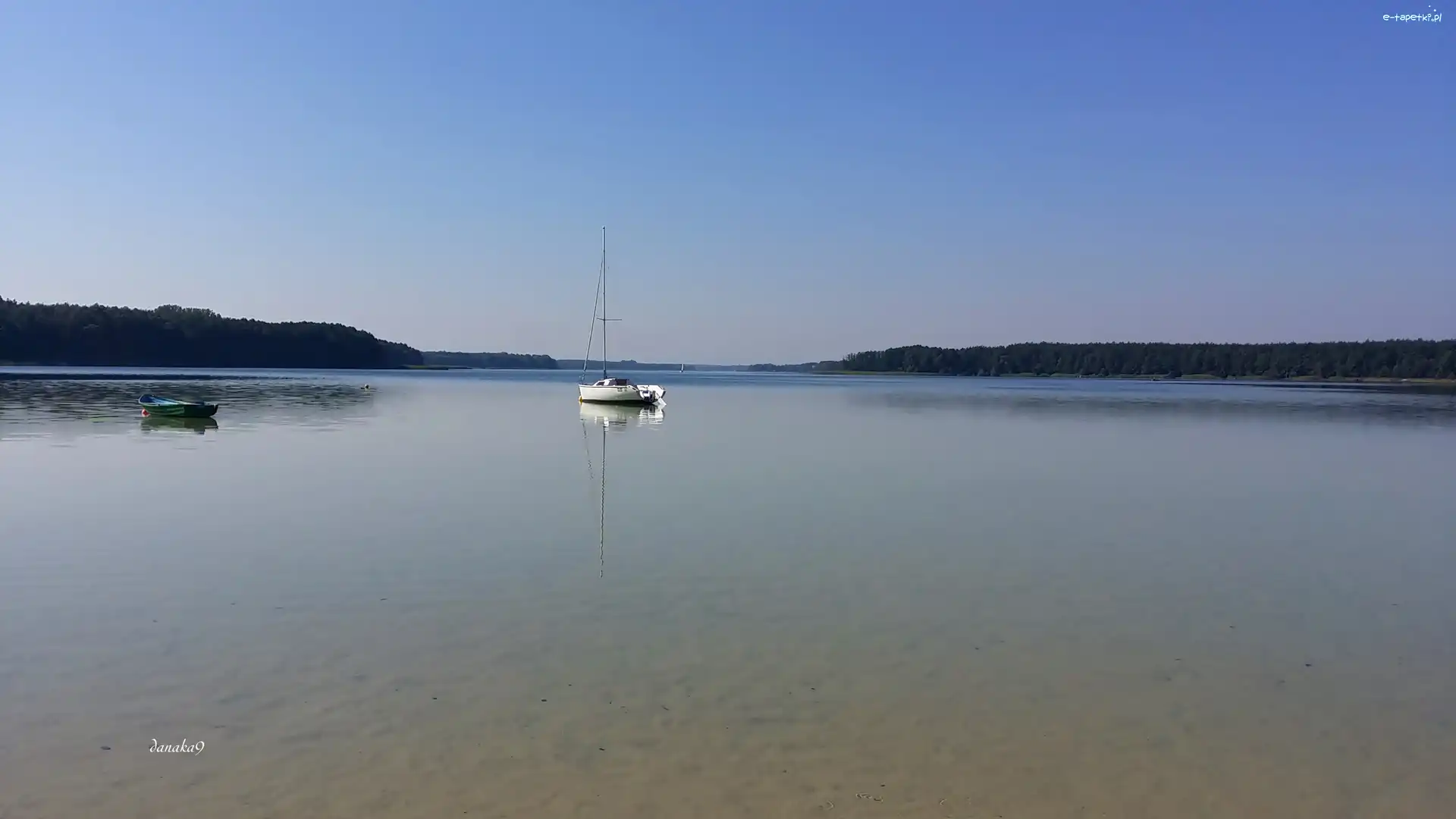 Żaglówka, Lato, Łódka, Jezioro