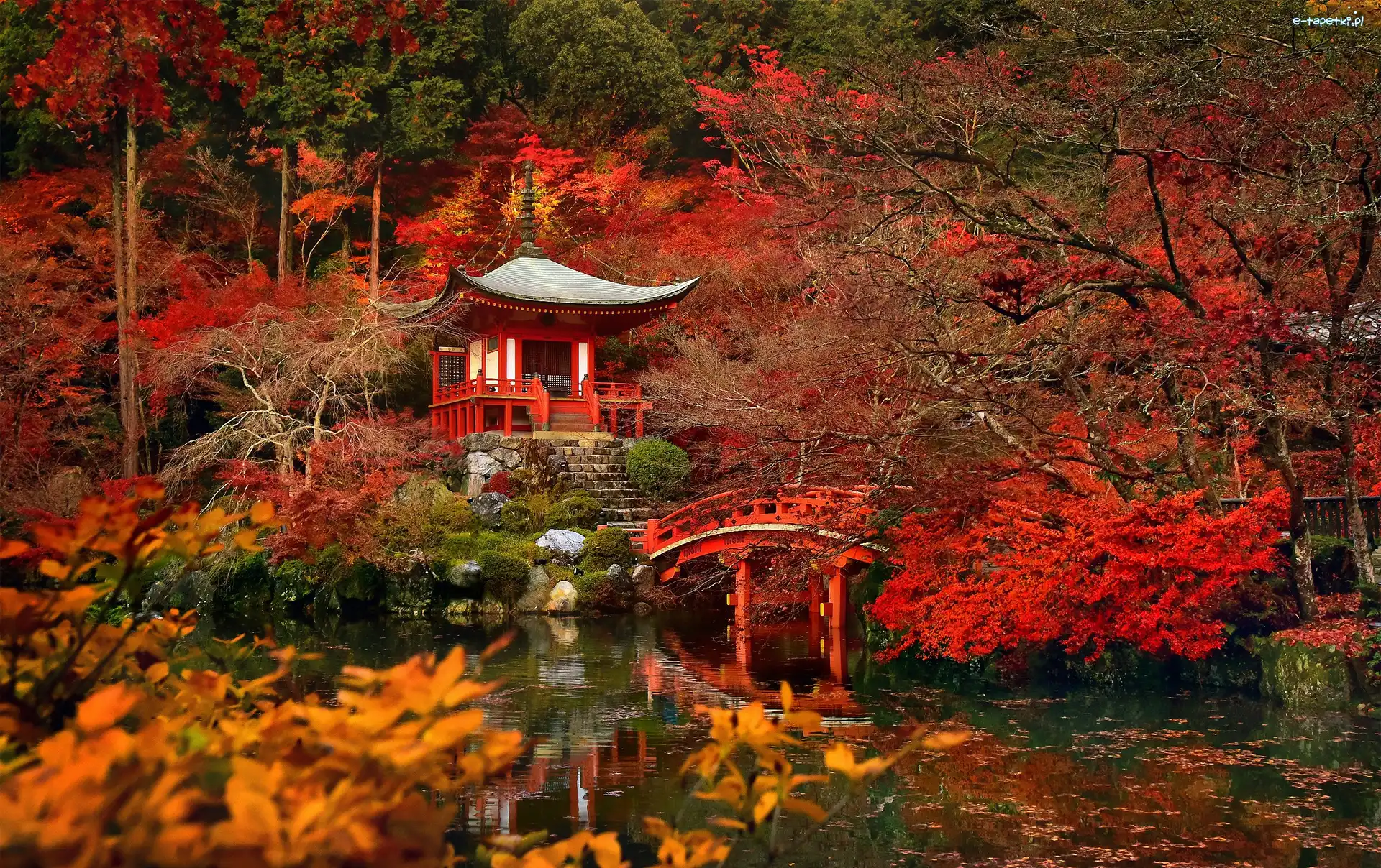 Daigo-ji , Japonia, Kioto, Jesień, Świątynia