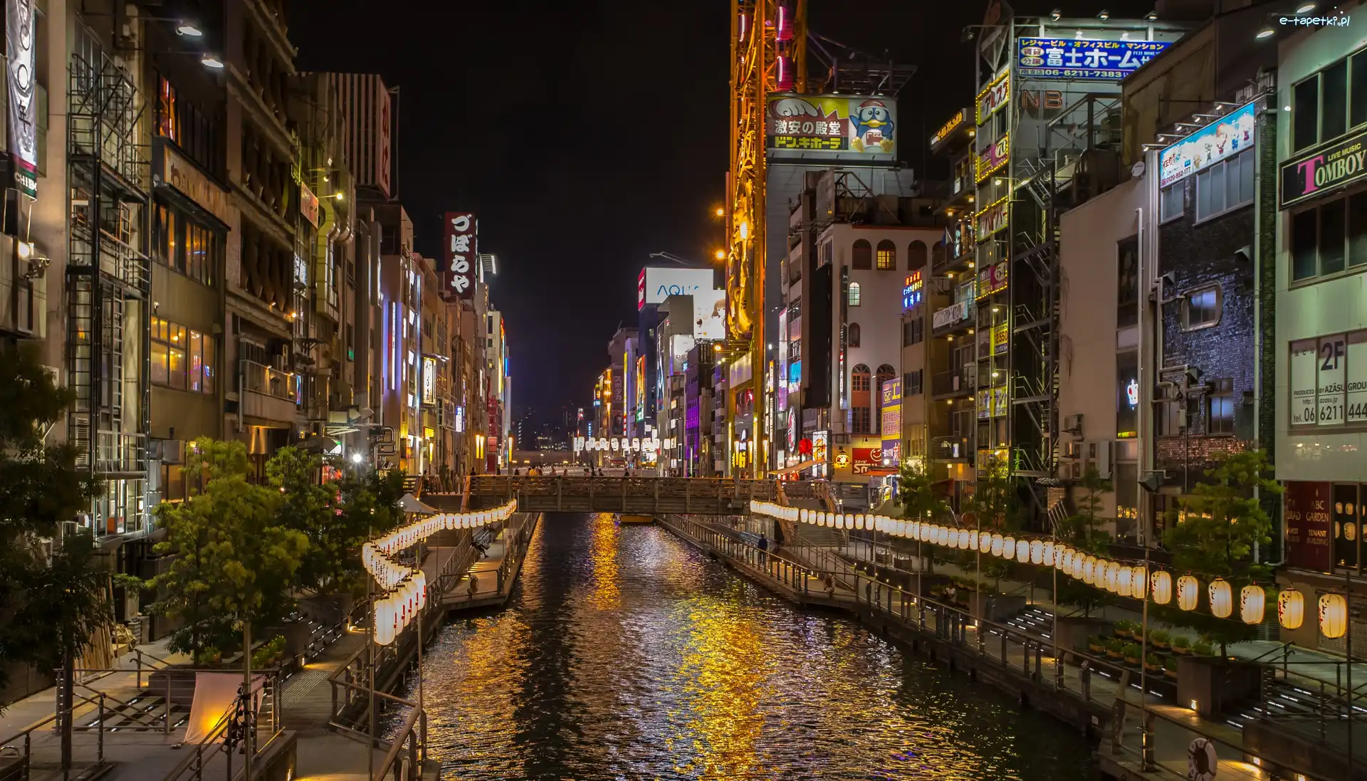 Dom, Rzeka, Kanał, Azja, Osaka, Japonia
