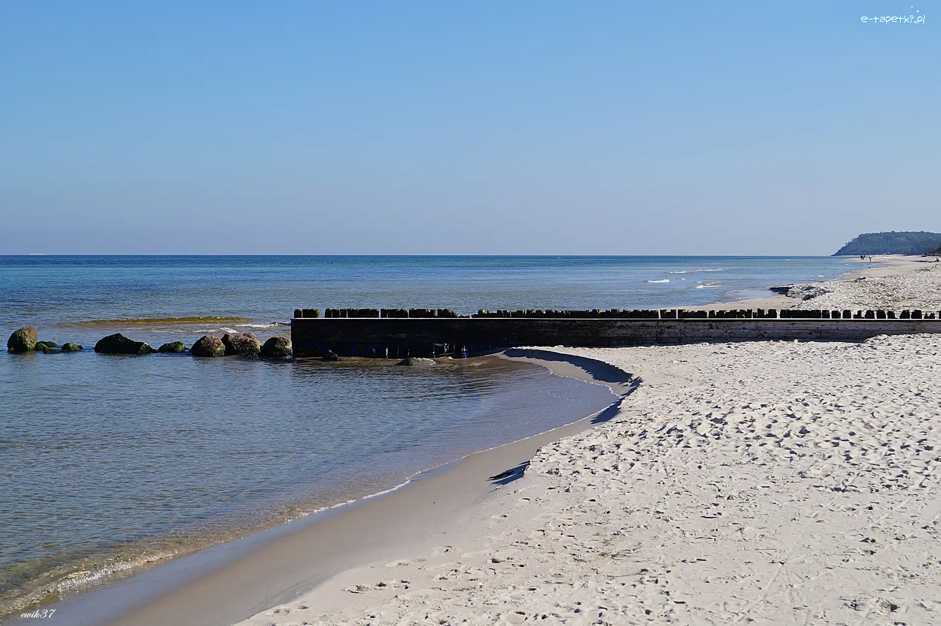 Plaża, Drewniane, Kamienie, Morze, Pale