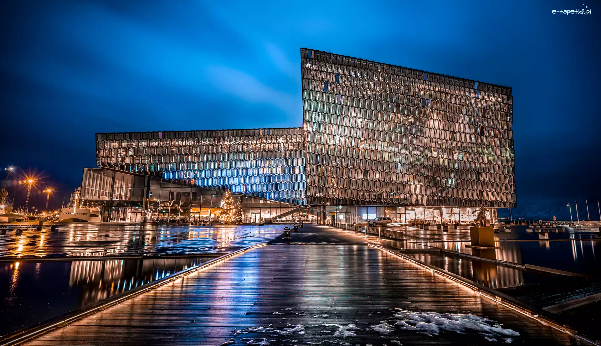 Islandia, Noc, Reykjavik, Europa, Dom