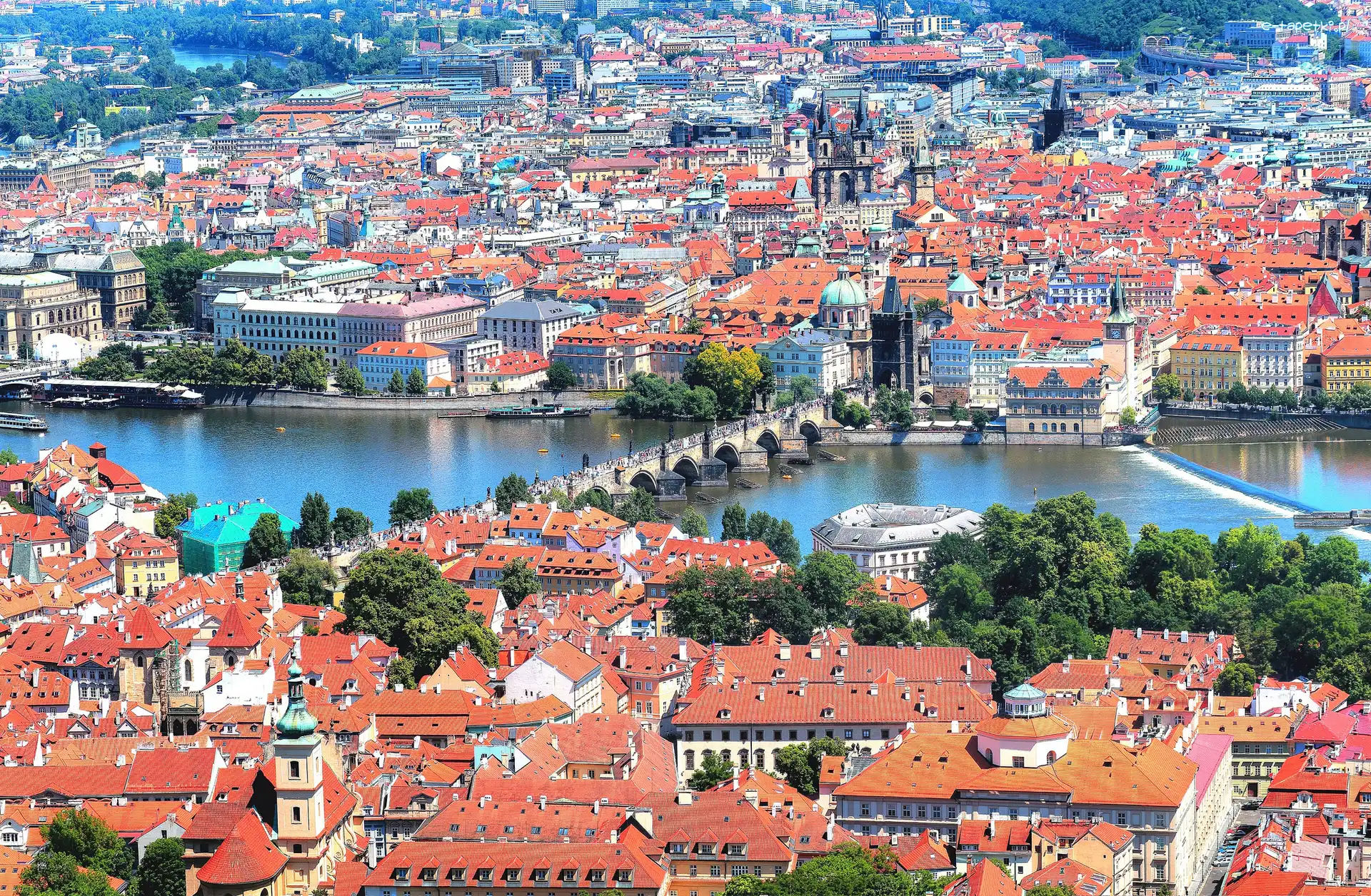 Karola, Czechy, Wełtawa, Rzeka, Most, Europa, Dom, Praga