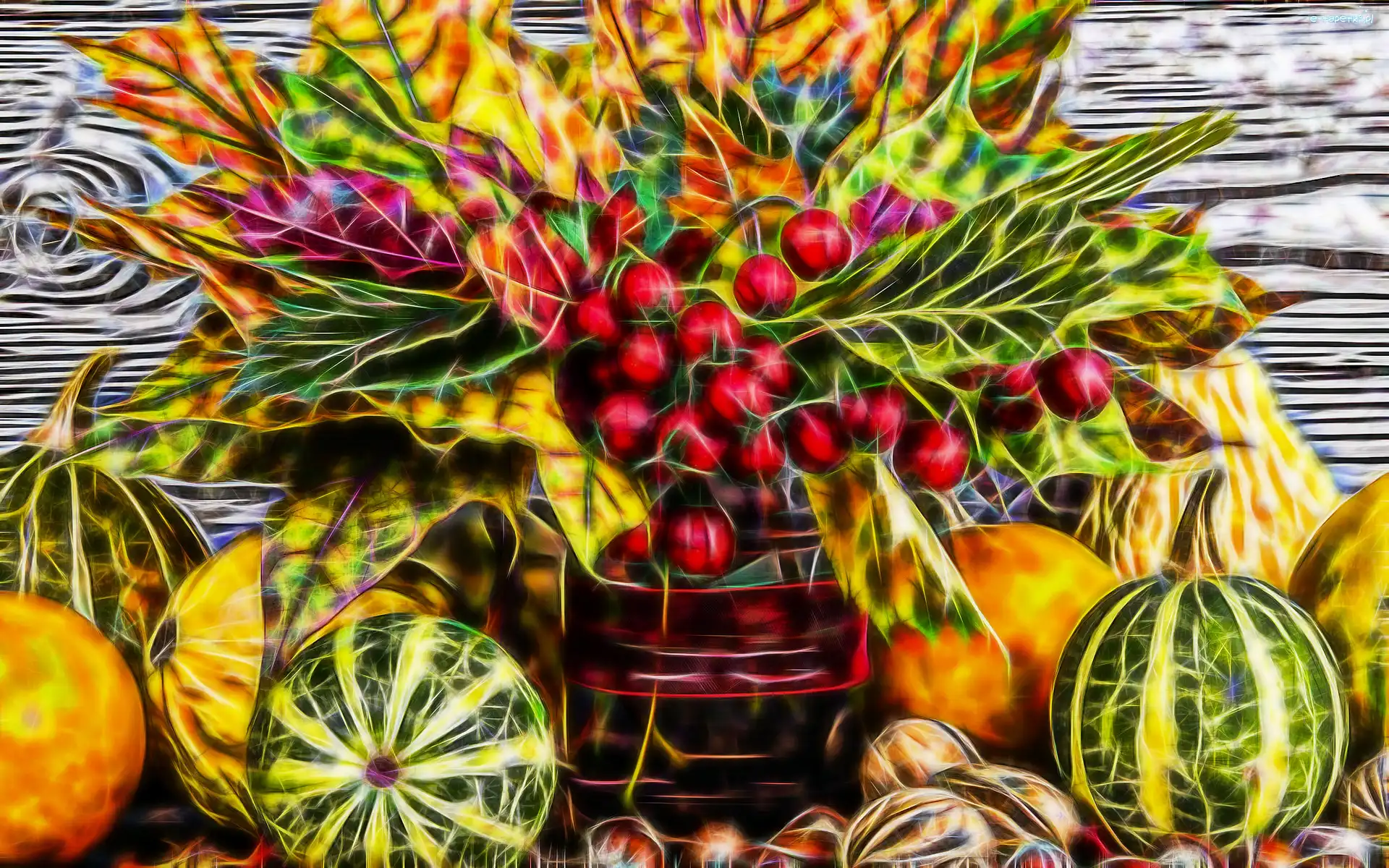 Fractalius, Dynie, Bukiet, Grafika