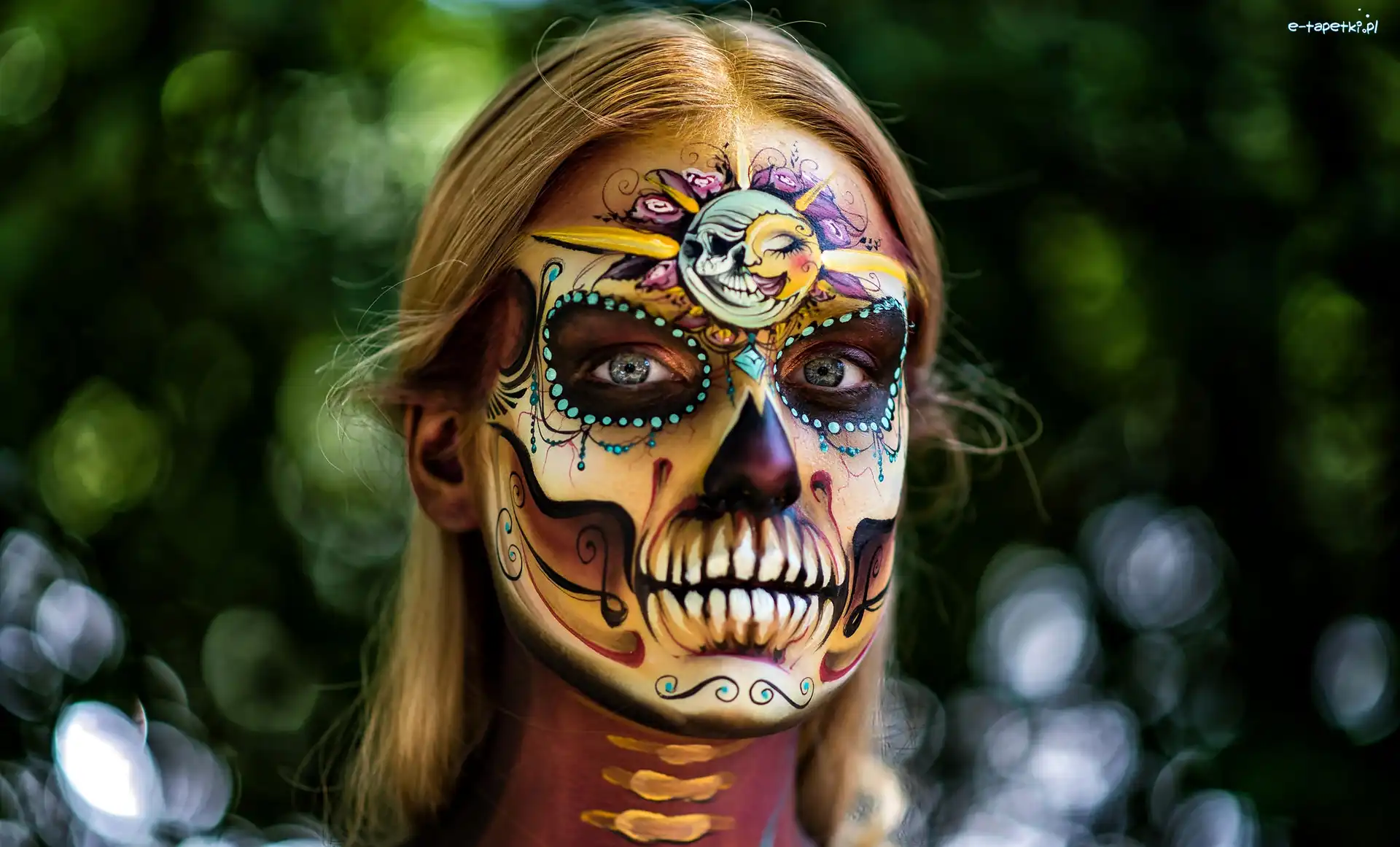 Twarz, Bodypainting, Tatuaż, Kobieta
