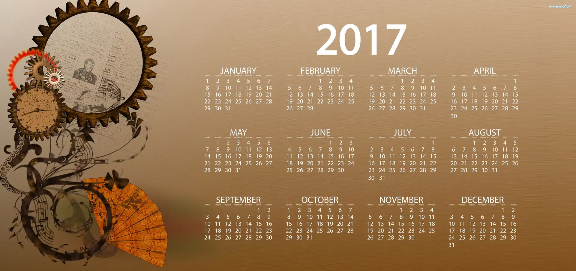 Kalendarz 2017