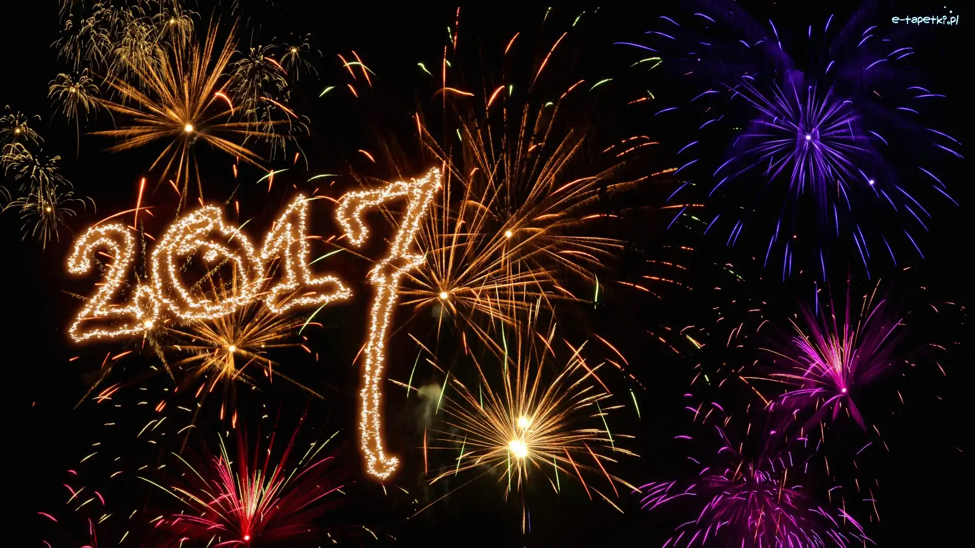 Fajerwerki, Nowy Rok 2017