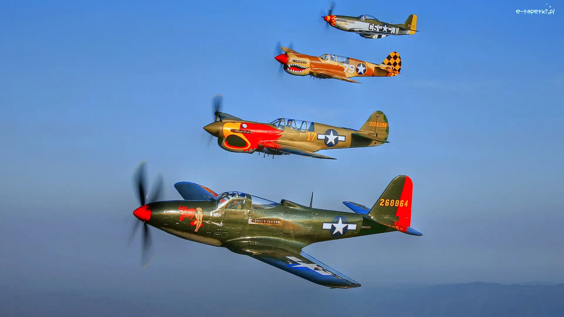 Myśliwce, North American P-51 Mustang, Curtiss P-40 Warhawk, Samoloty
