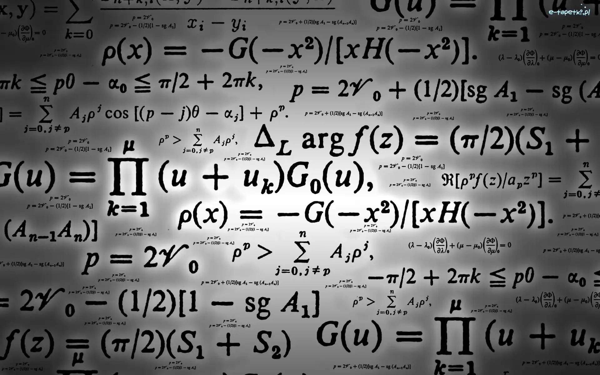 Matematyczny, Czarno-Białe, Tło, Wzór