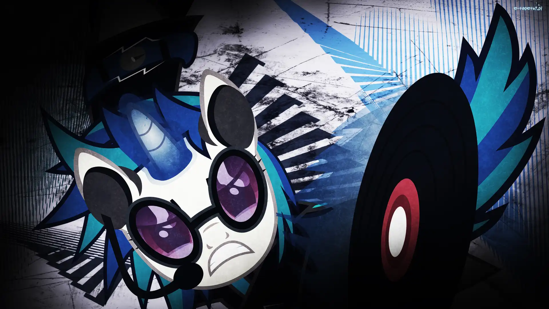 Okulary, My Little Pony, Vinyl Scratch, Słuchawki