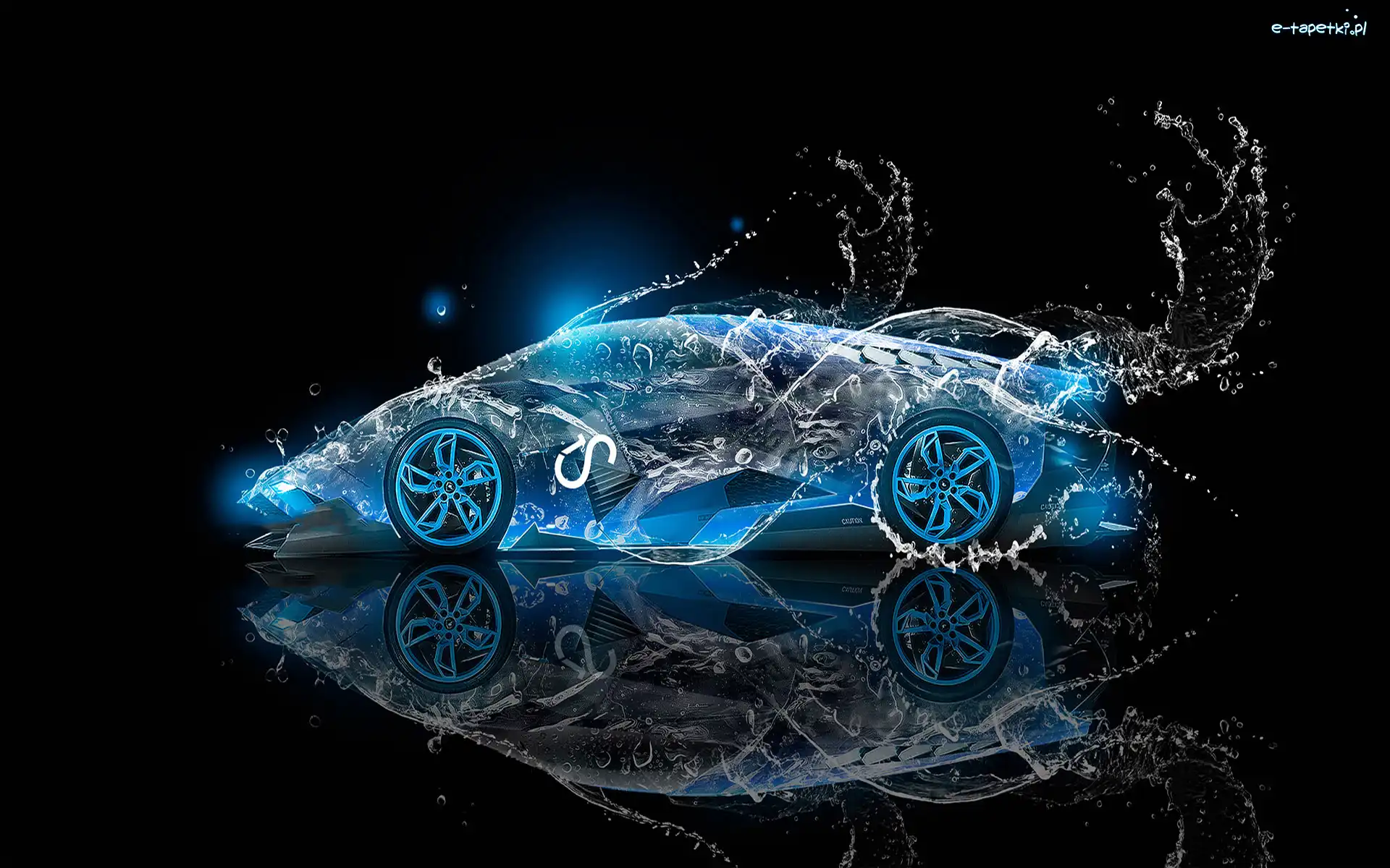 Czarne, Lamborghini, Tło, Grafika