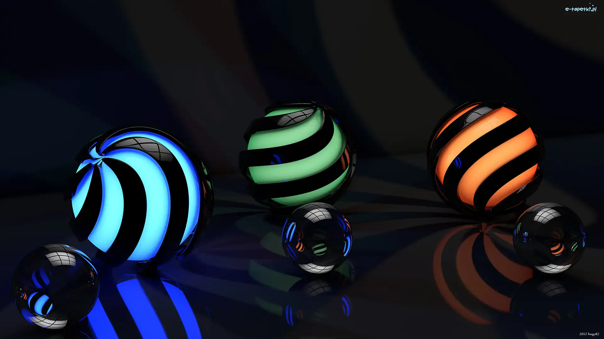 Kule, Kolorowe, Grafika 3D