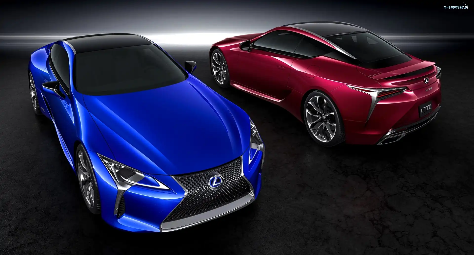 Lexus LC 500, Niebieski, Czerwony