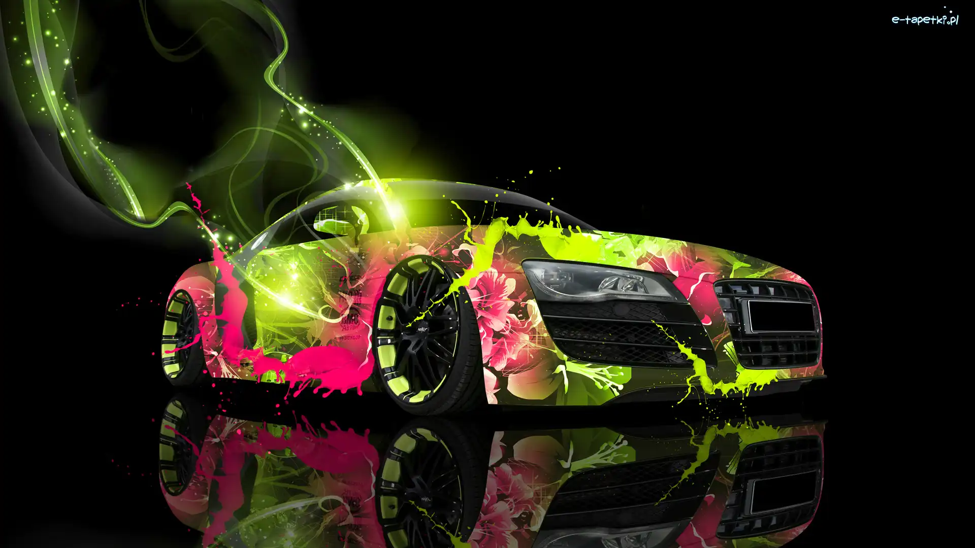 Grafika, Audi R8, Odbicie