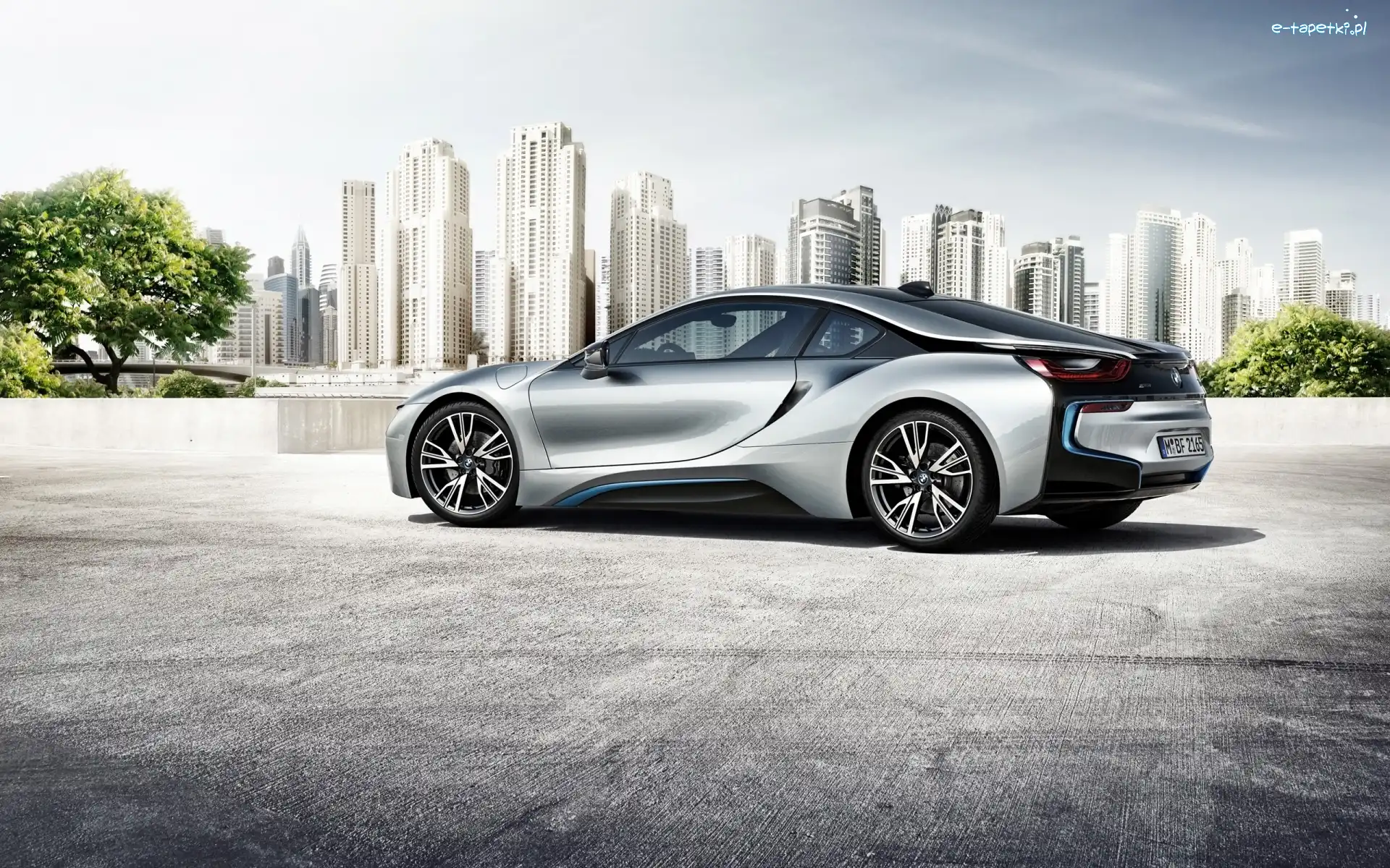 2014, Drzewa, Drapacze chmur, BMW i8