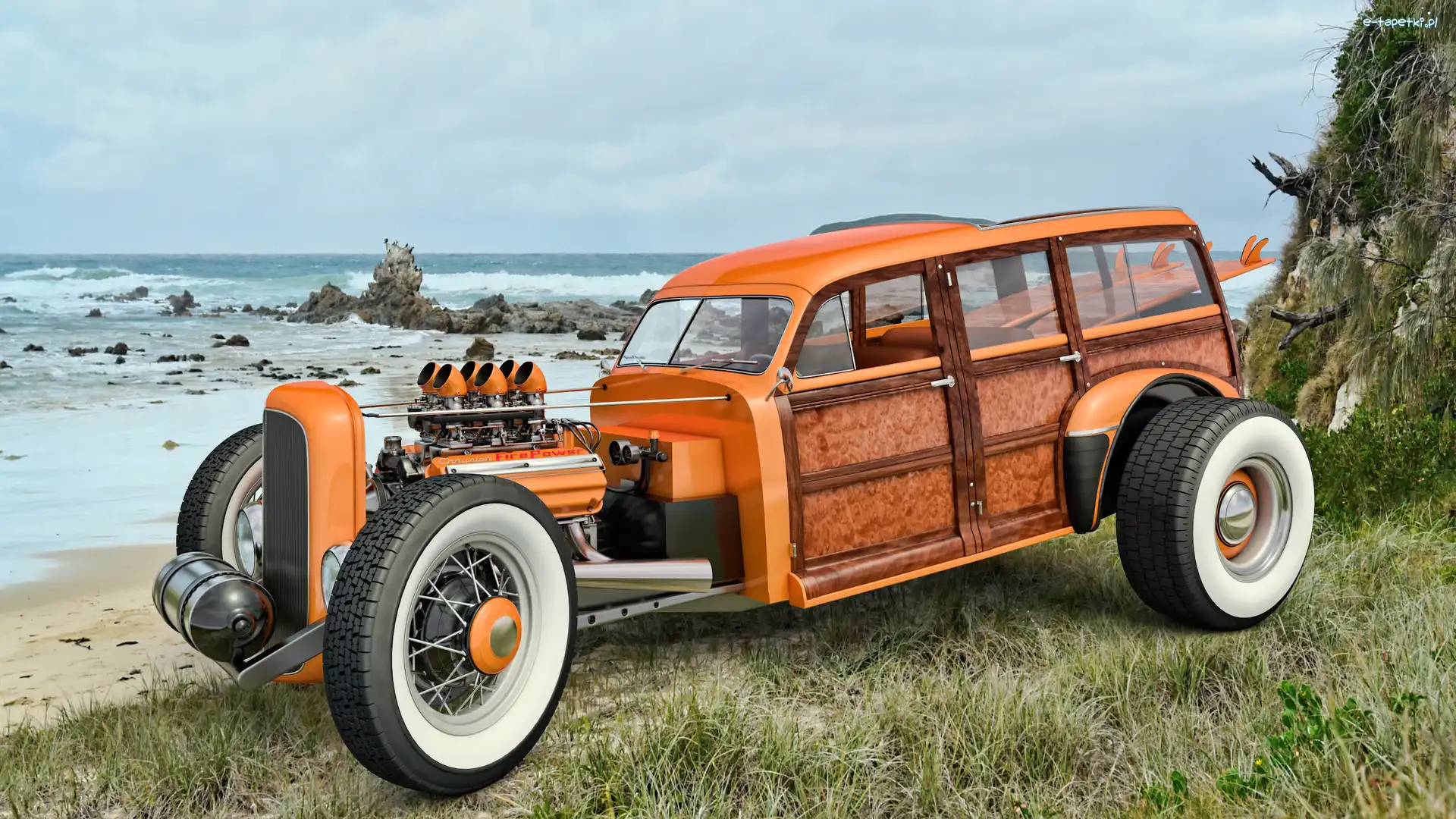 Samochód, Hot Rod, Składak, Woodie Samochody 3D, Nadwozie