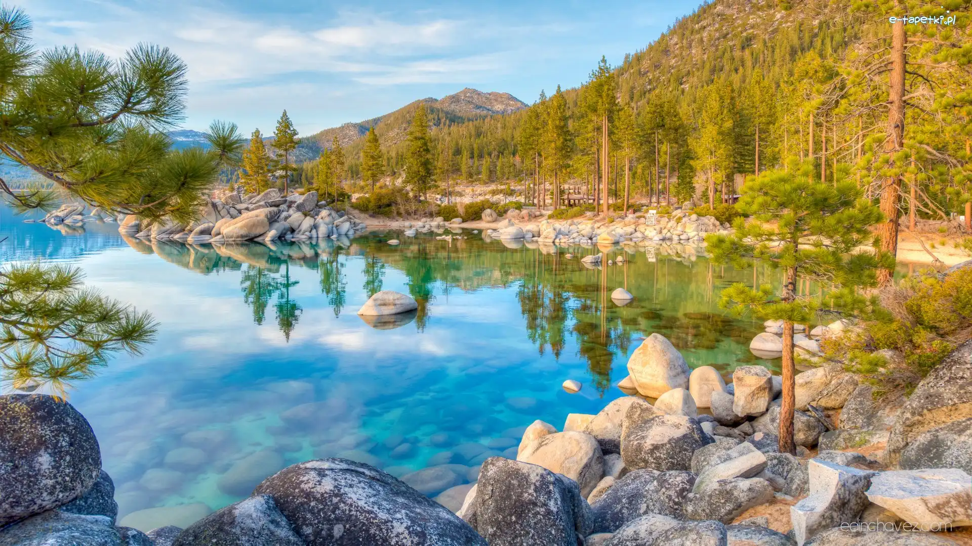 Jezioro Tahoe, Kamienie, Góry Sierra Nevada, Stany Zjednoczone