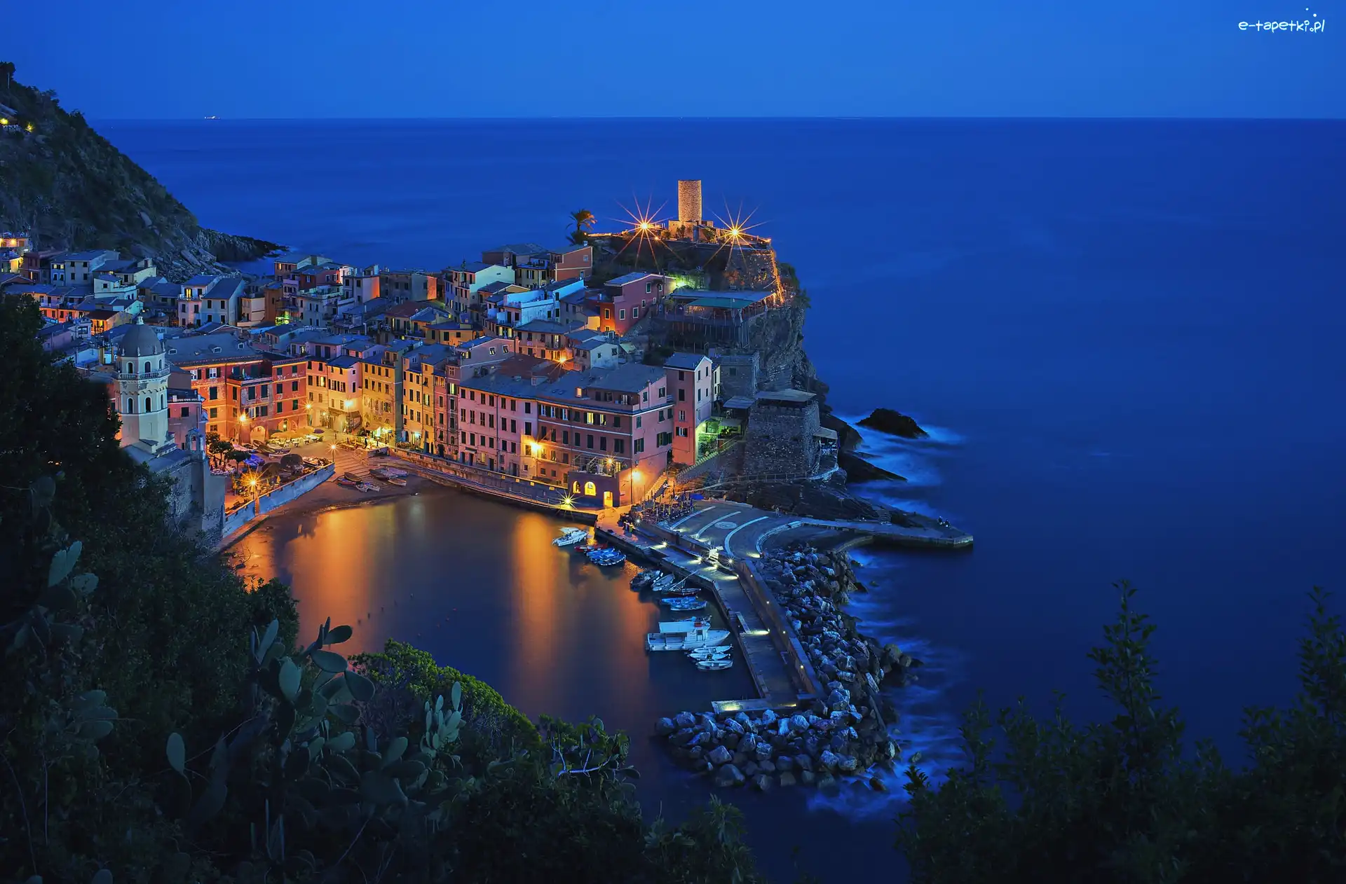 Vernazza, Morze, Park Narodowy Cinque Terre, Włochy