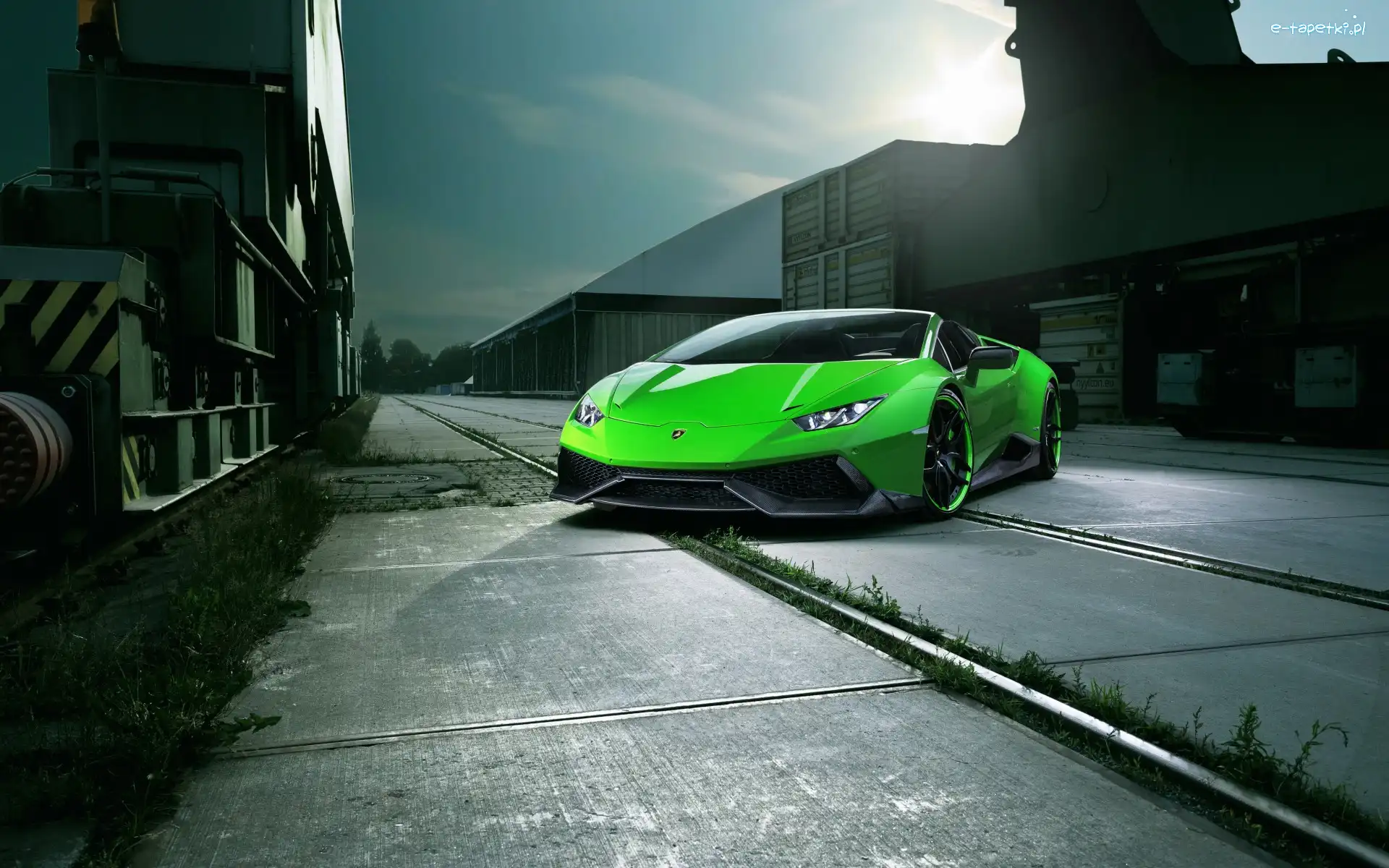 Lamborghini Huracan Spyder, Szyny, 2016, Zielony