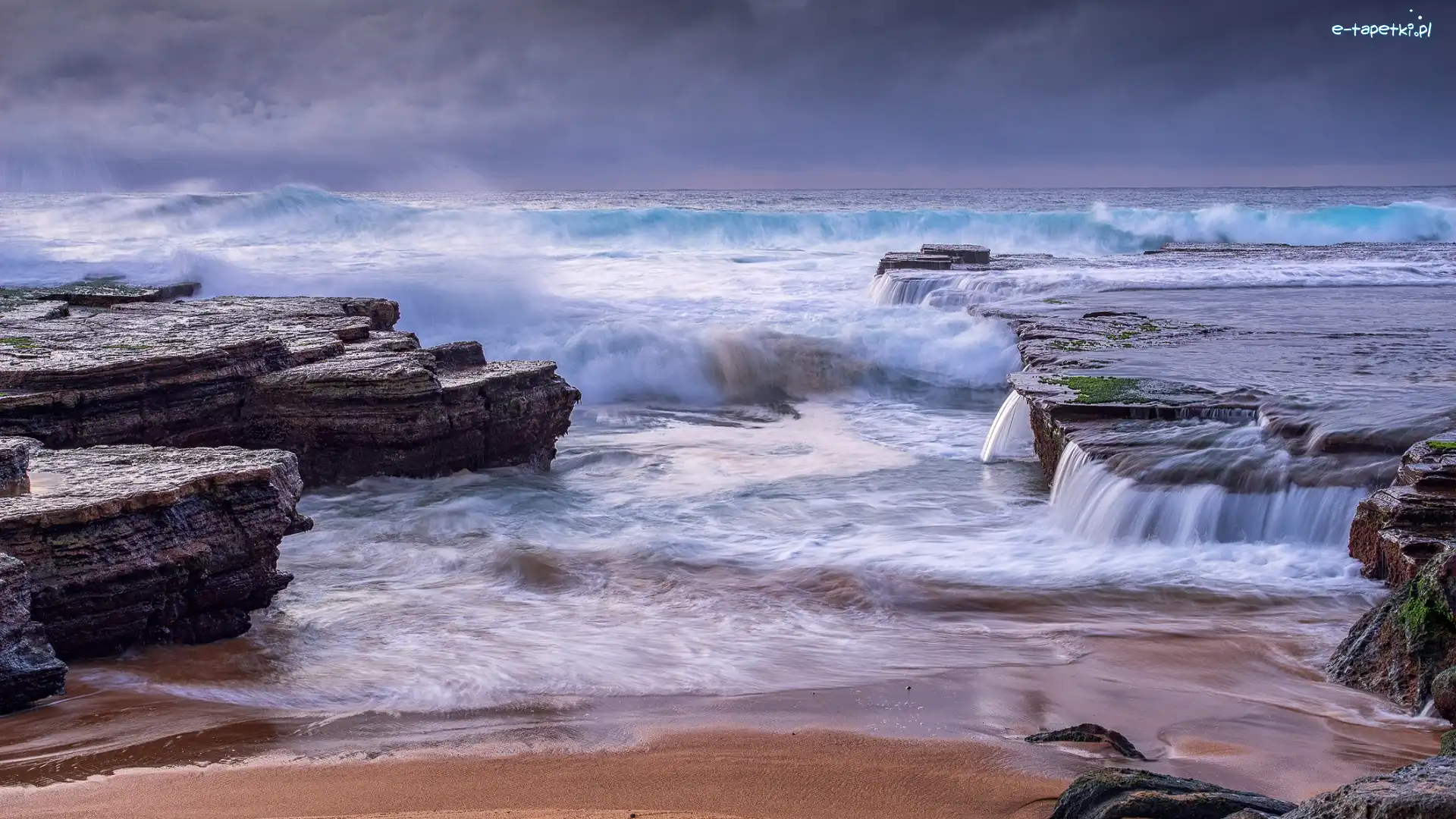 Sydney, Morze, Plaża Turimetta, Fale, Skały