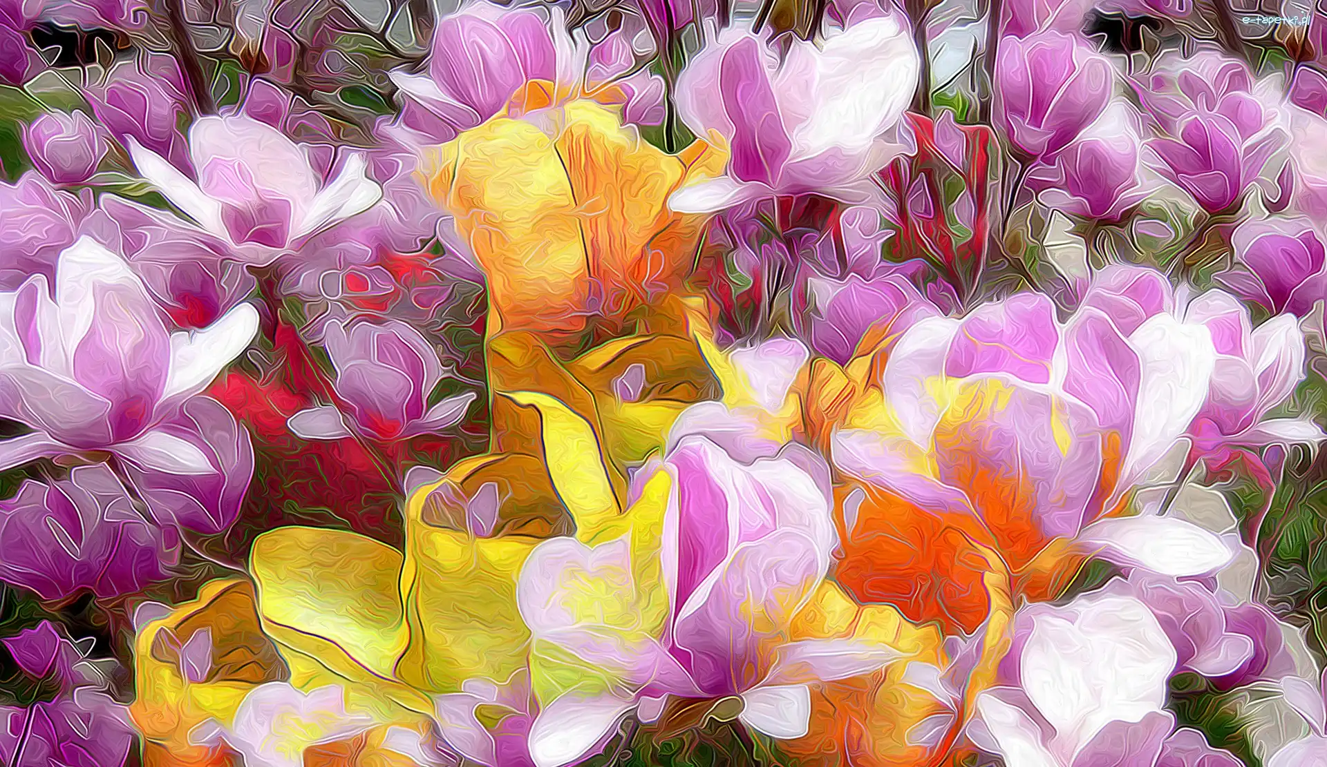Fractalius, Kwiaty, Kolorowe
