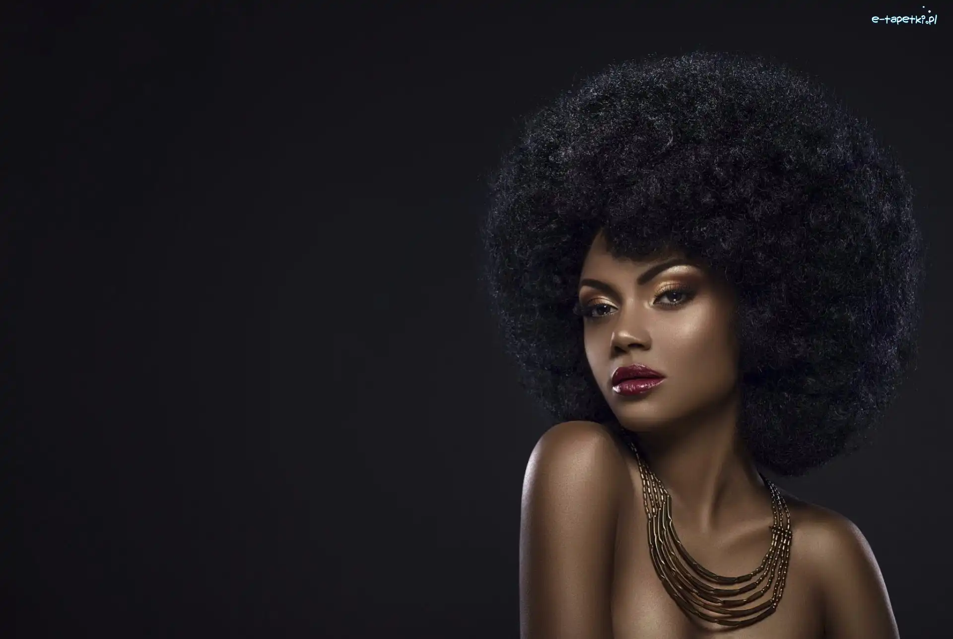 Makijaż, Afro, Kobieta