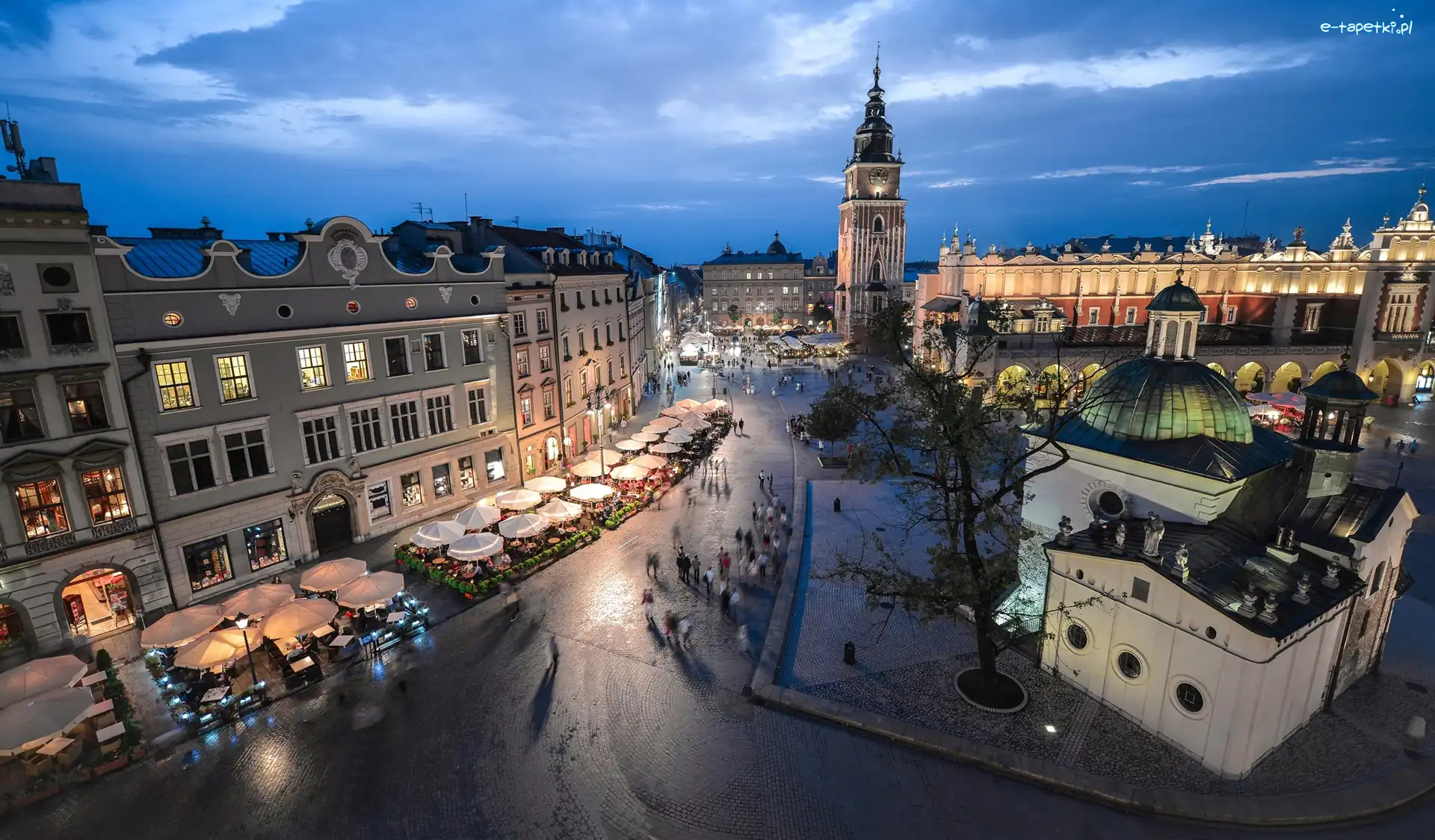 Kraków, Zmierzch, Panorama, Polska