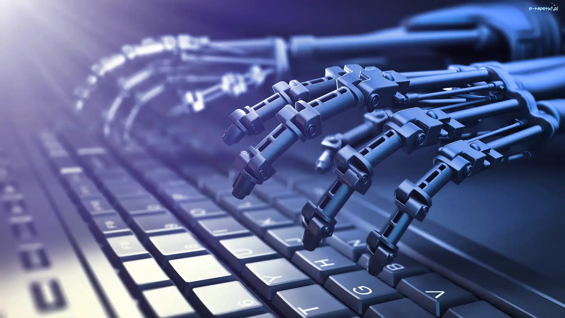 Robot, Klawiatura, Ręce, Robotyka