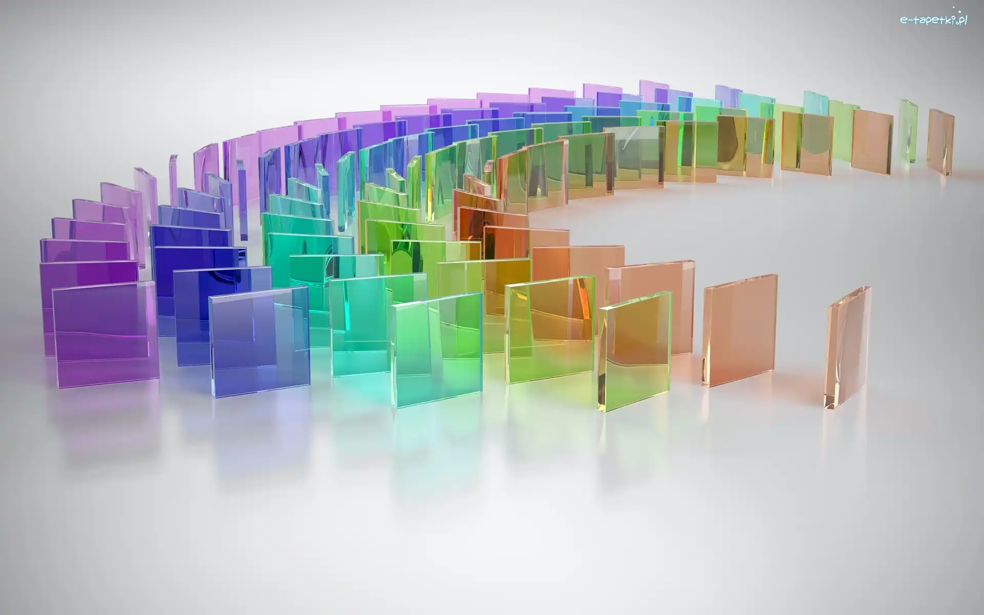 Szkło, Domino, Grafika 3D