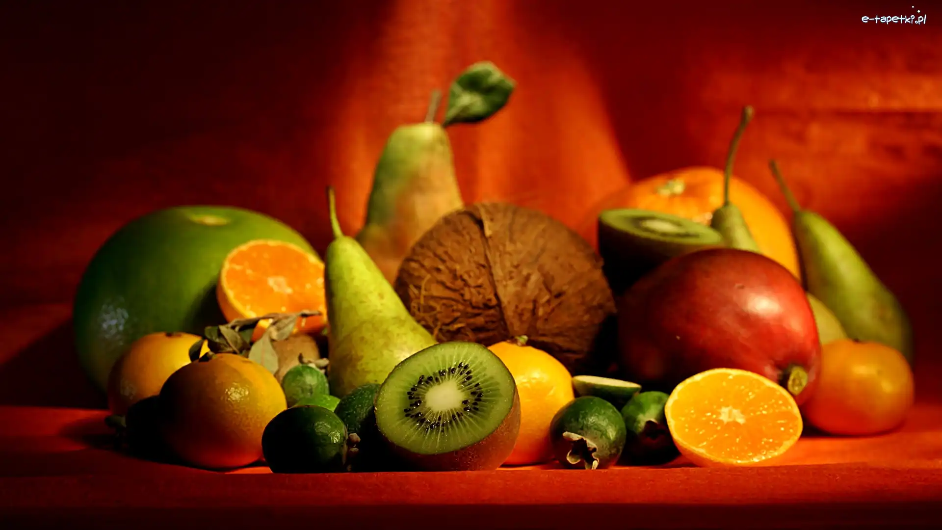 Kiwi, Pomarańcze, Gruszki, Owoce