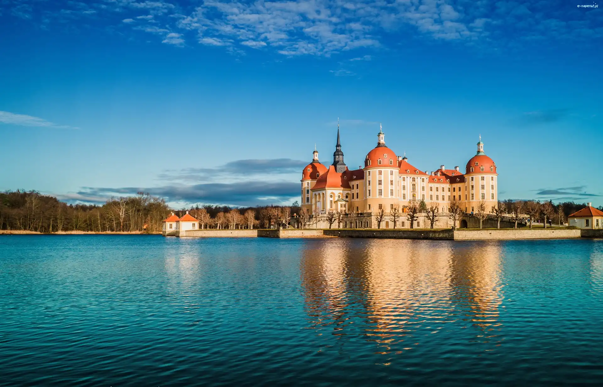 Saksonia, Jezioro Waldesee, Pałac Moritzburg, Niemcy