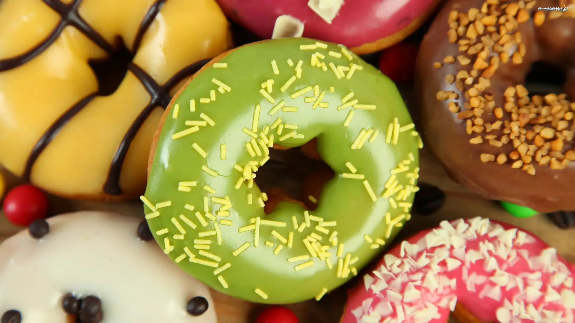 Donuty, Pączki, Kolorowe