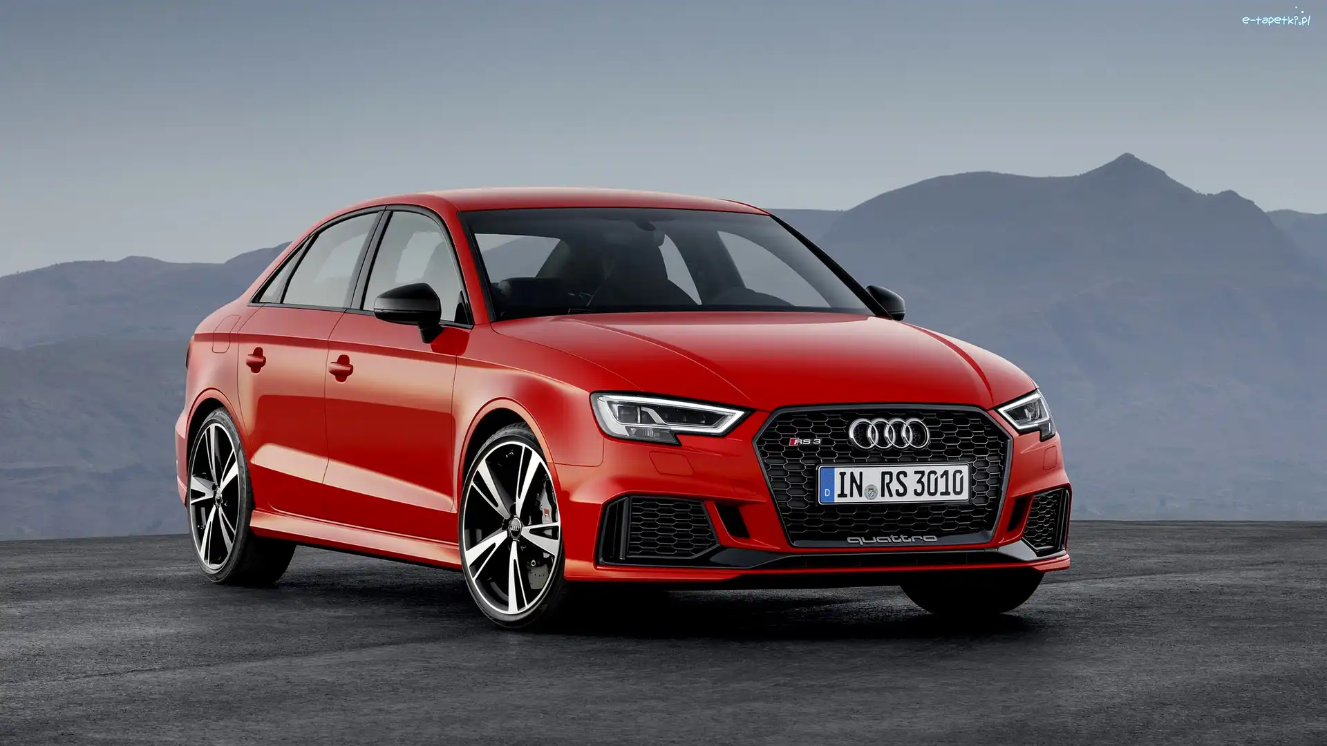 Audi RS3 Sedan, Góry, 2017, Czerwone