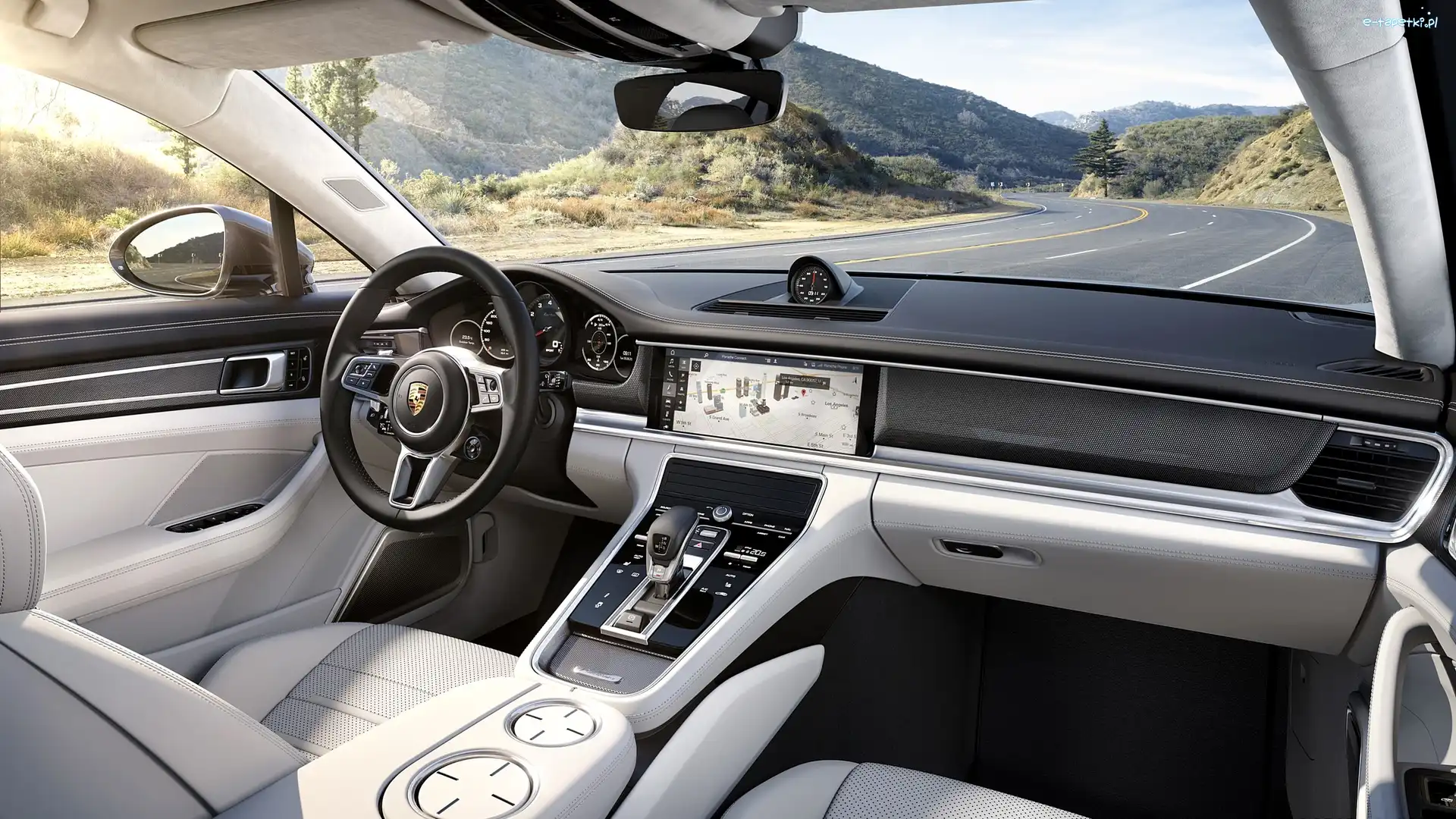 2017, Droga, Wnętrze, Porsche Panamera Turbo